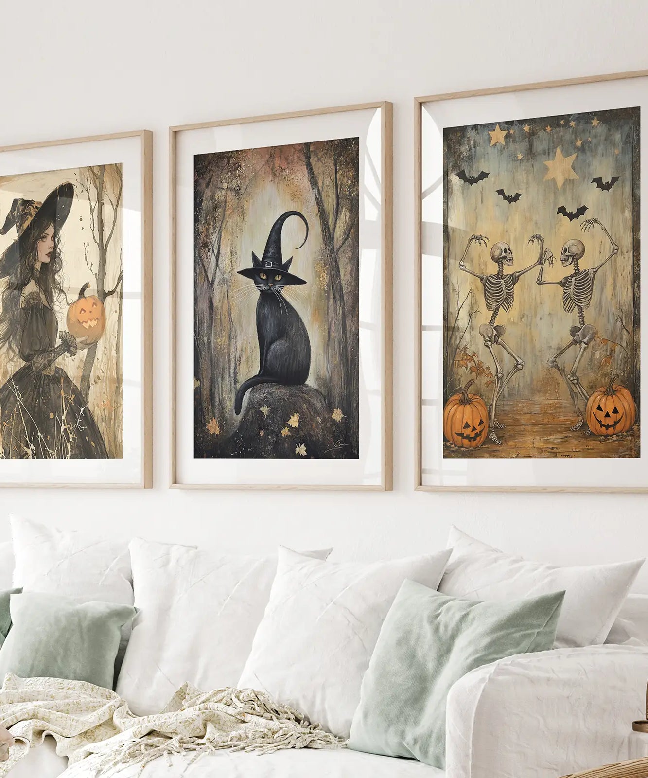 Witchy Halloween Herbst Deko Moderne Wandkunst Druck