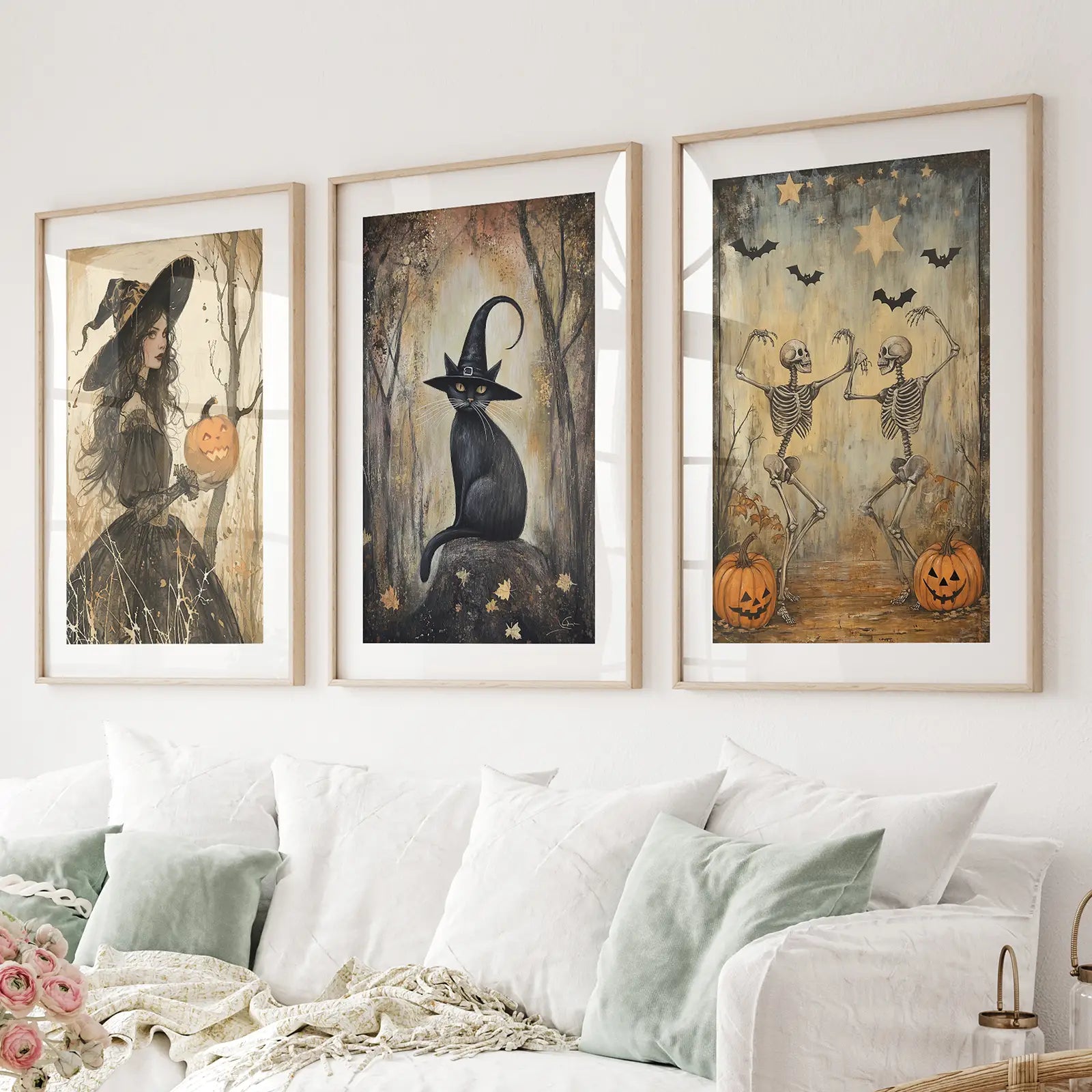 Witchy Halloween Herbst Deko Moderne Wandkunst Druck