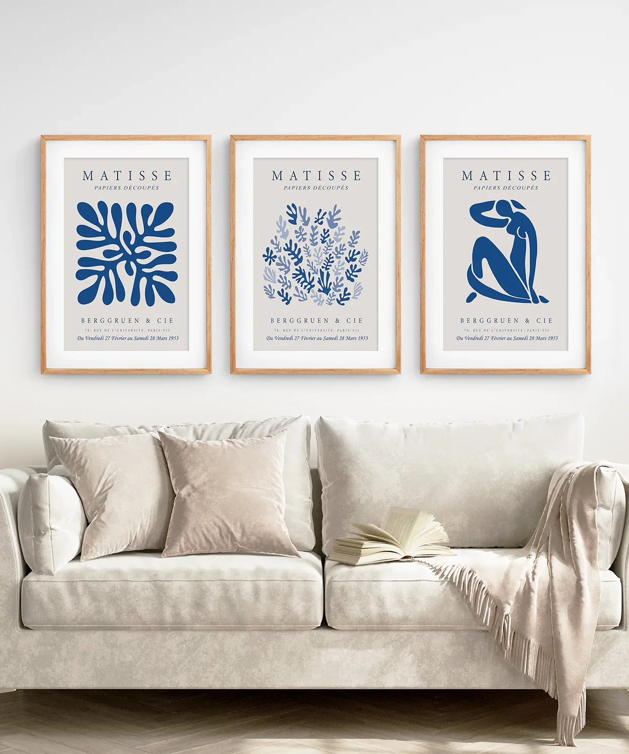 Henri Matisse Museum Blaue Wandkunst Druck-Set