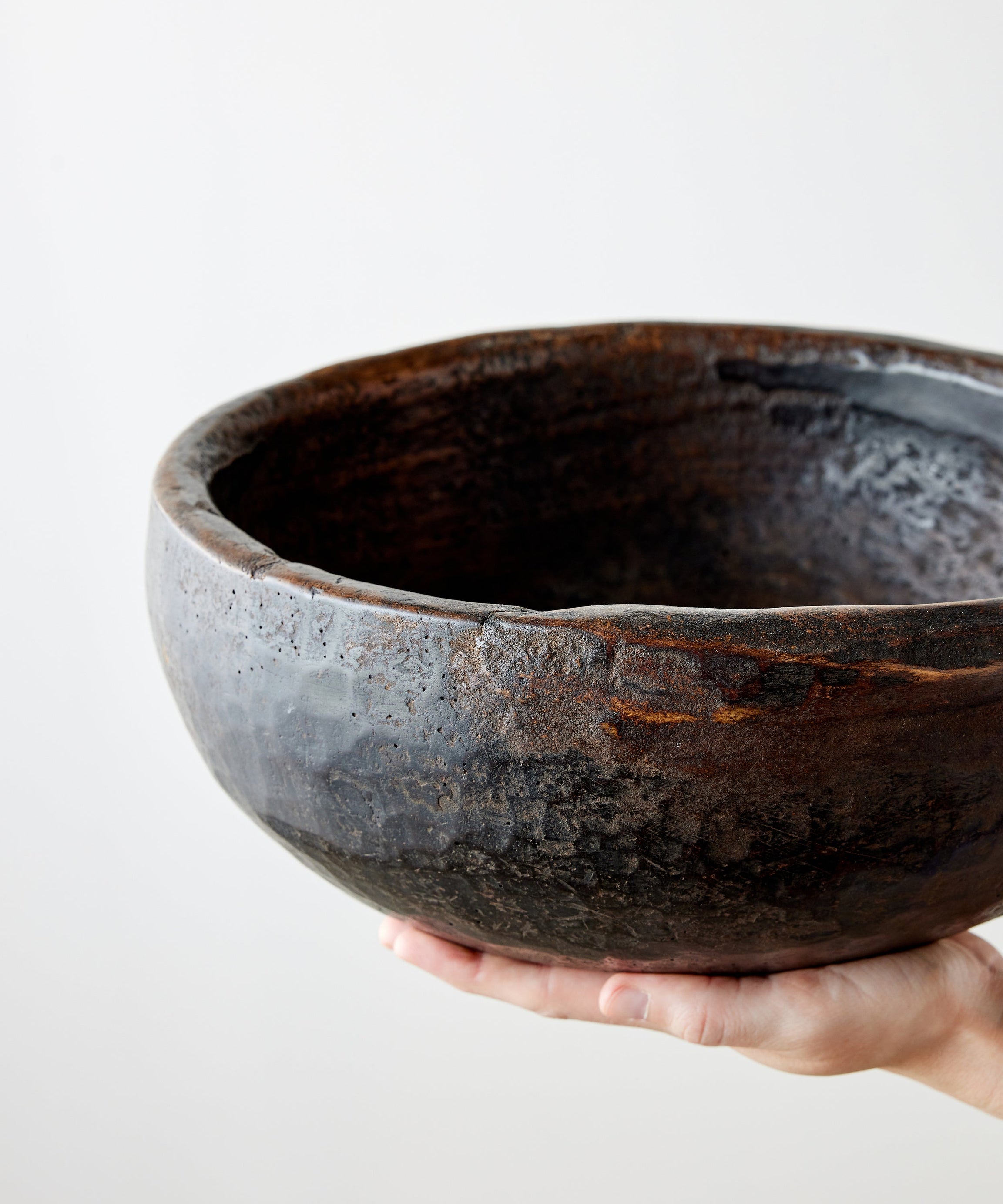 Vintage Iroko Wood Bowl