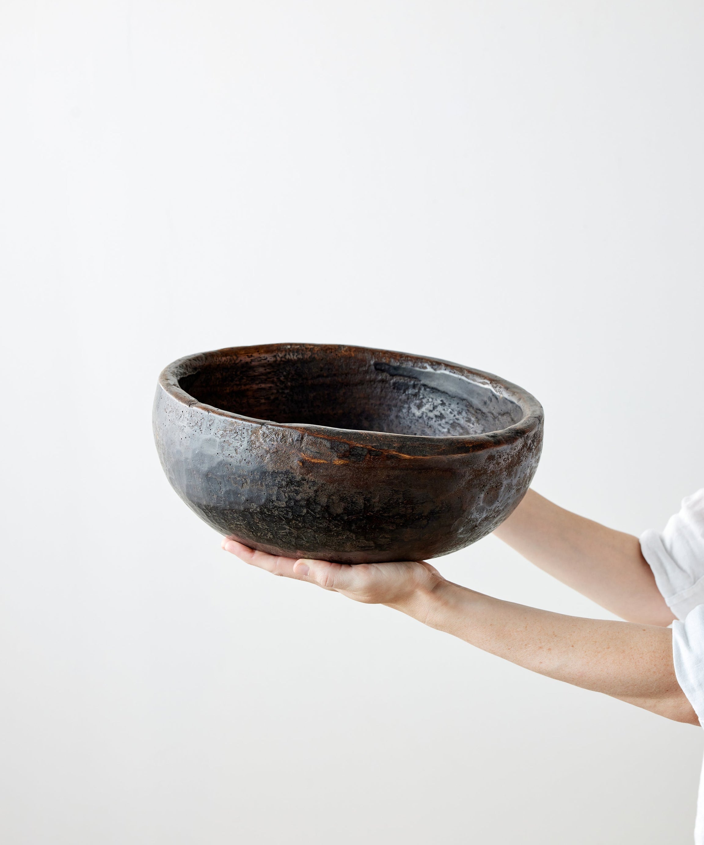 Vintage Iroko Wood Bowl