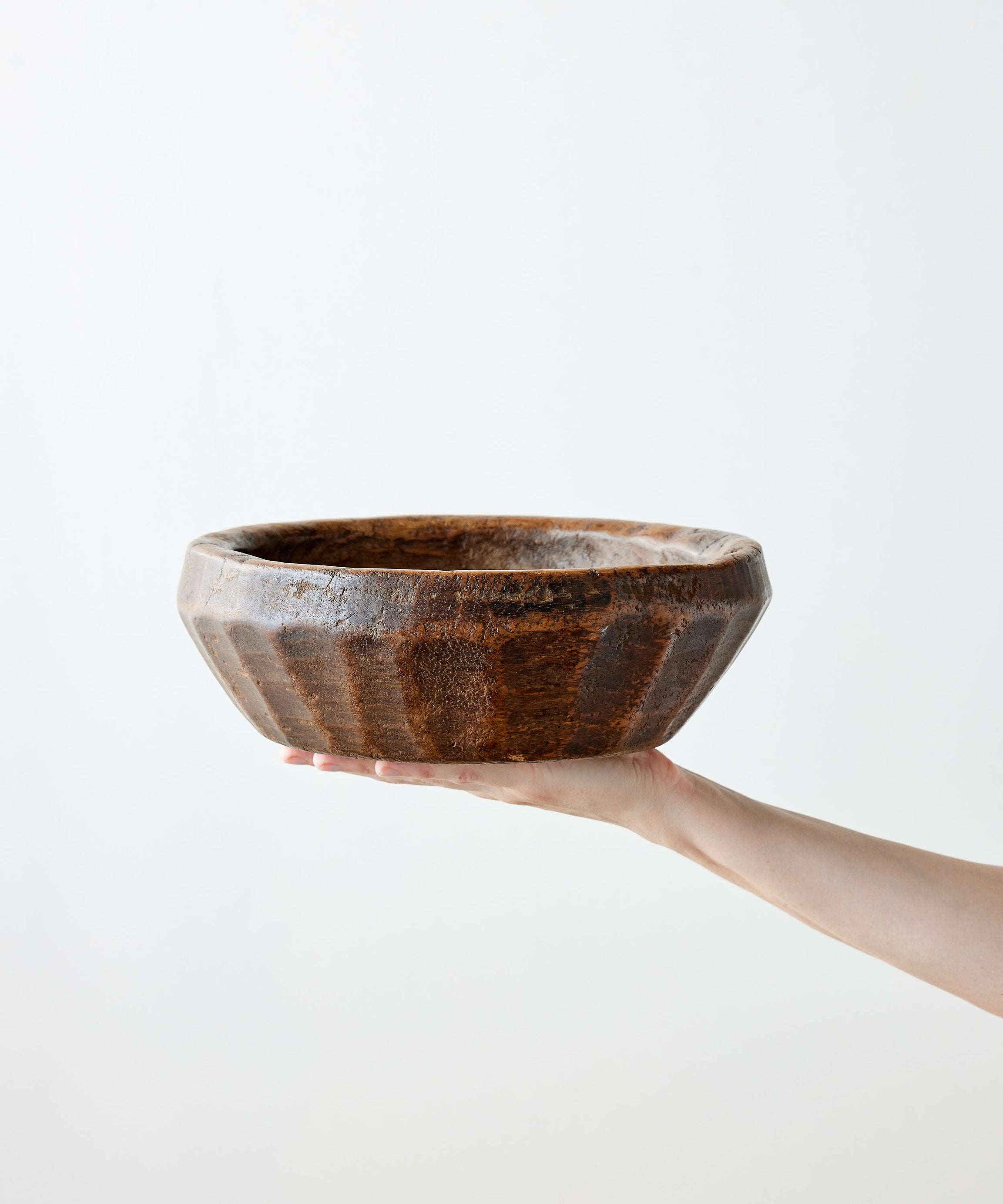 Vintage Iroko Wood Bowl