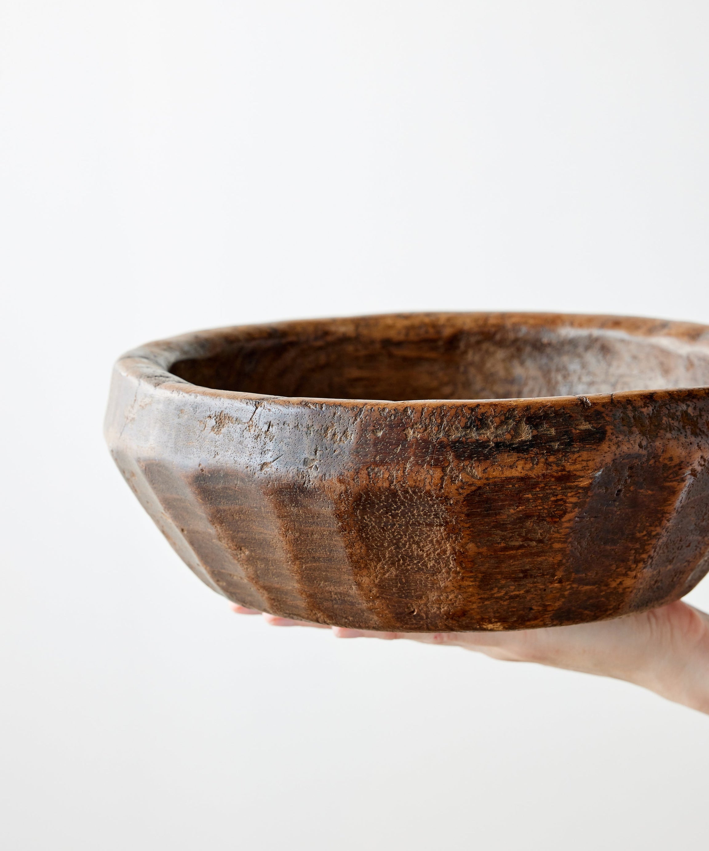 Vintage Iroko Wood Bowl