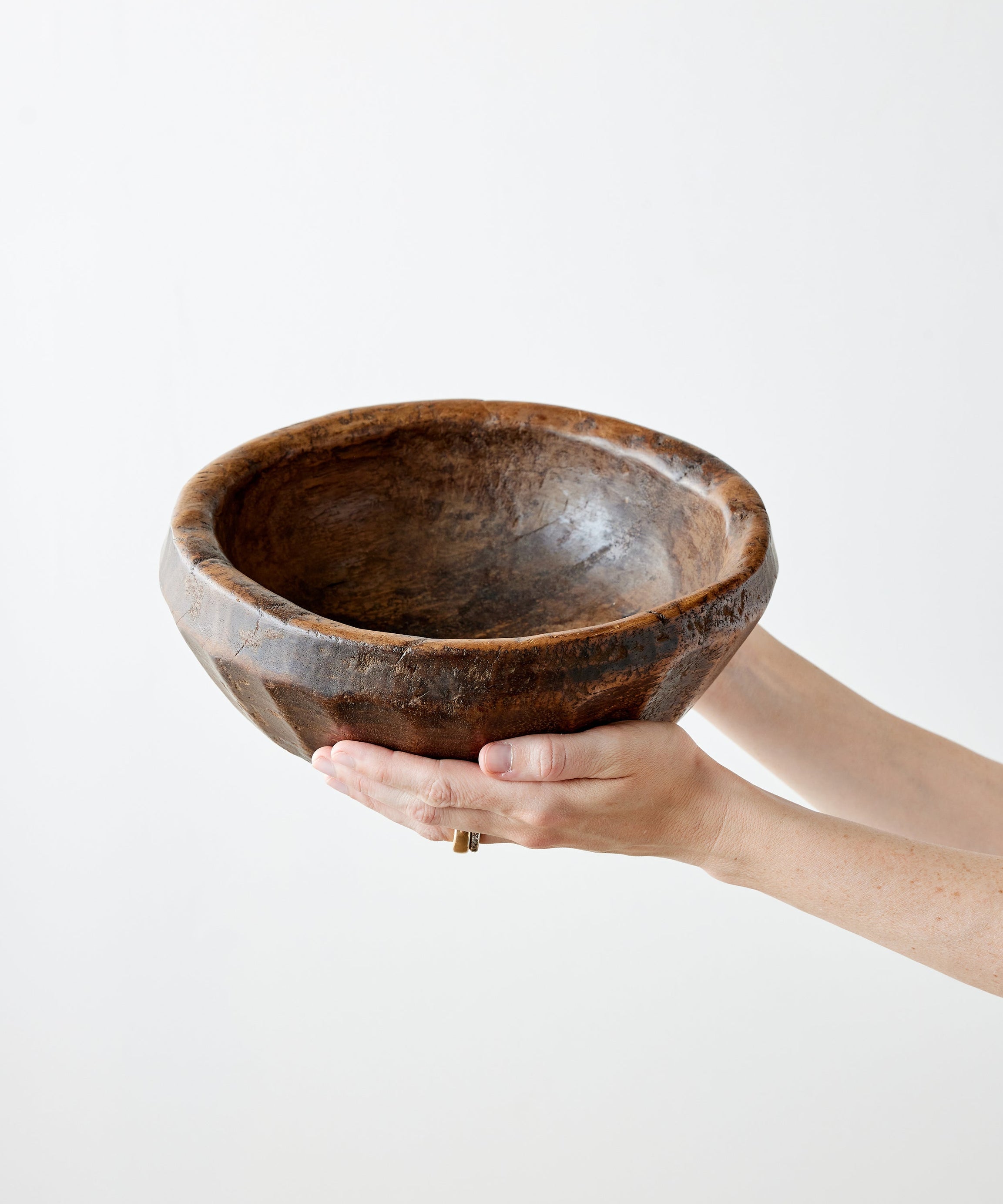 Vintage Iroko Wood Bowl