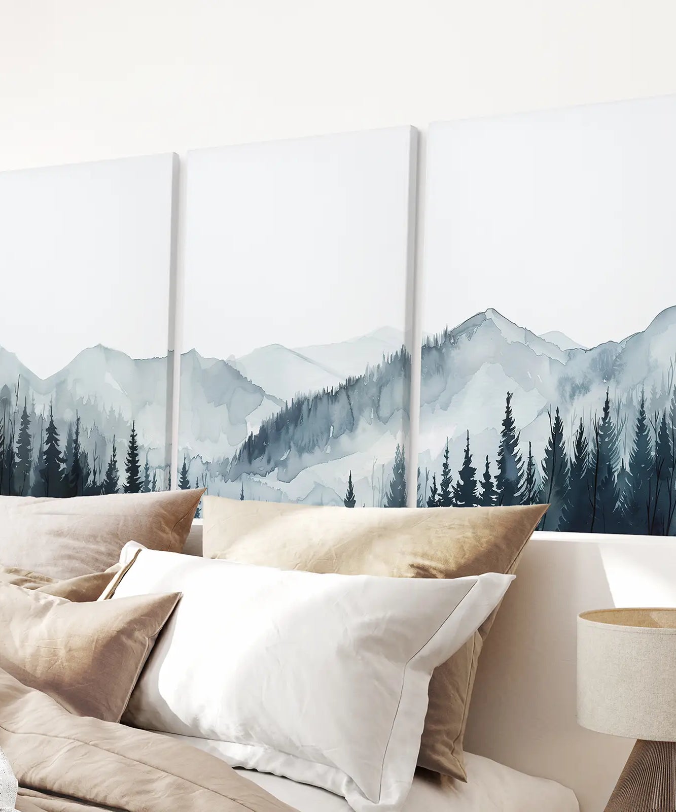 Aquarell Gebirgslandschaft Wandkunst Poster