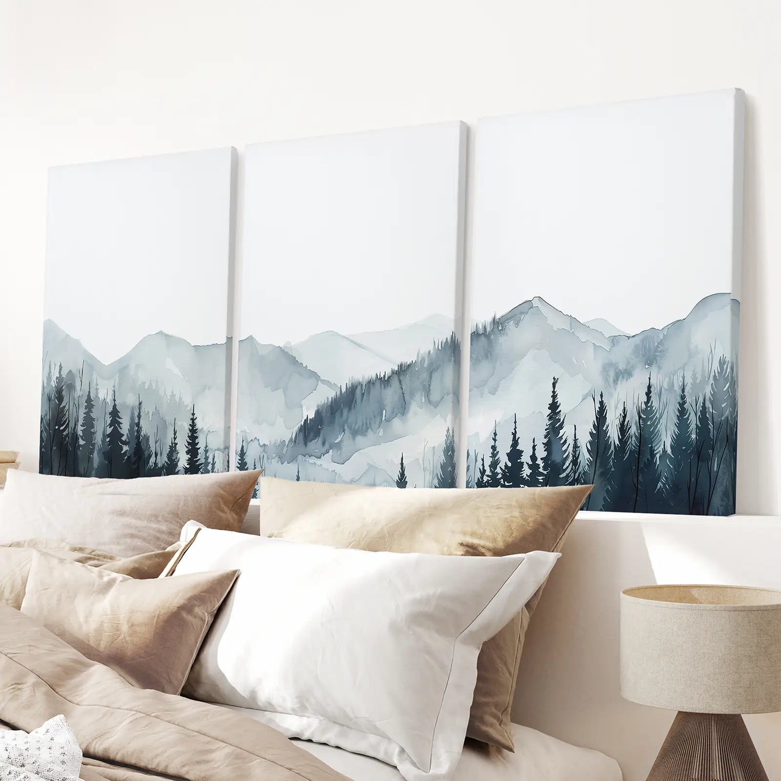 Aquarell Gebirgslandschaft Wandkunst Poster