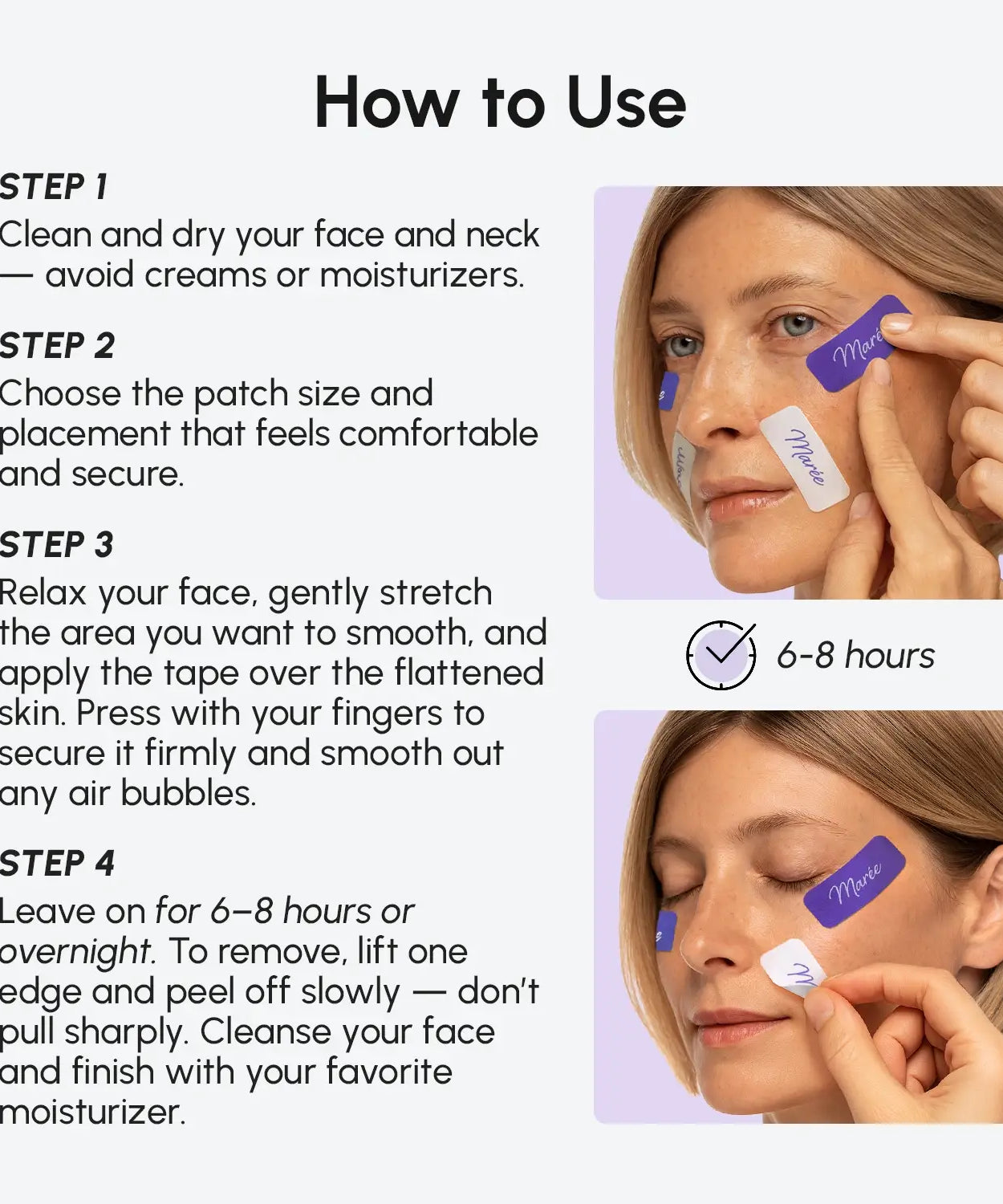 Anti-wrinkle Tape Patches