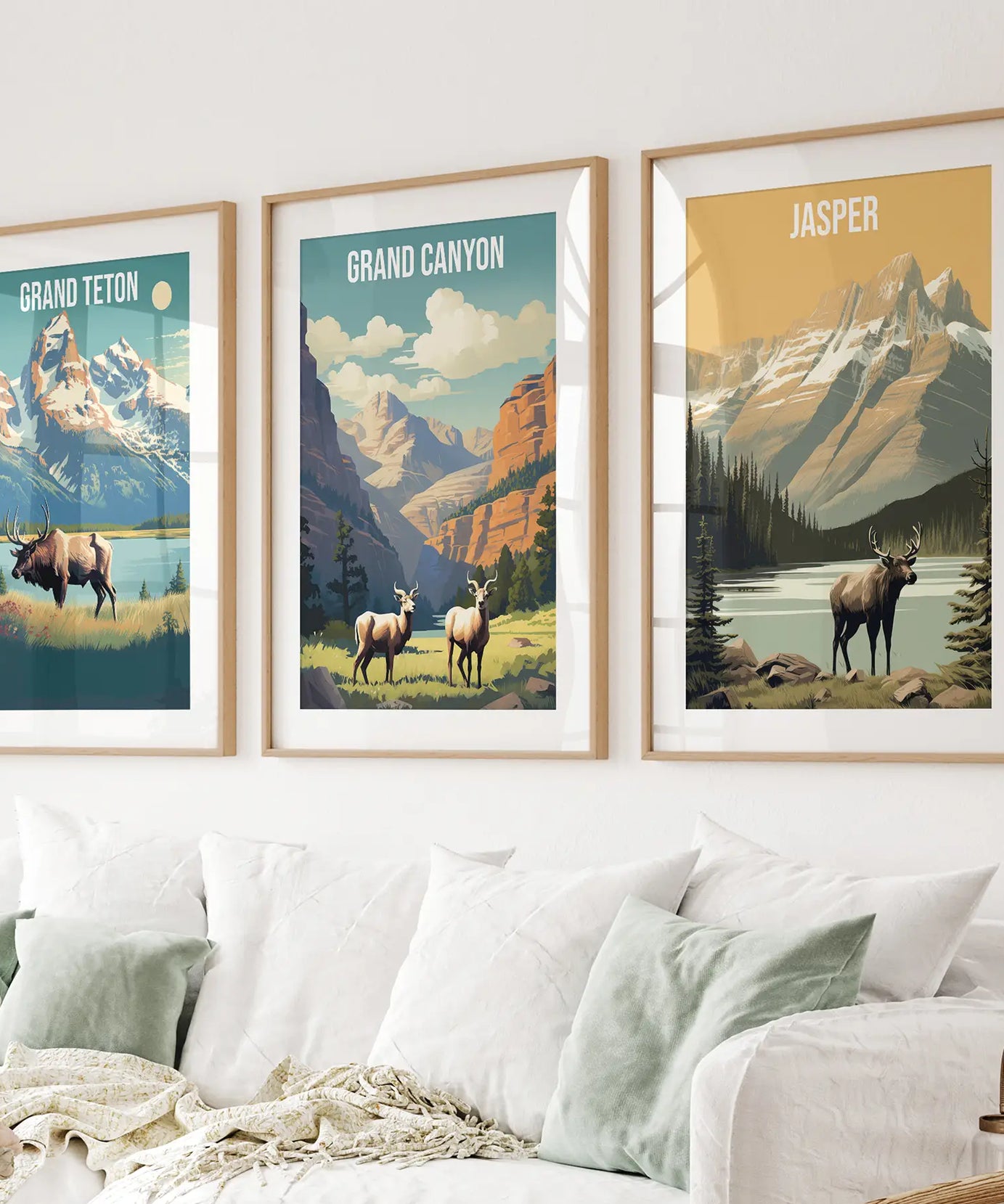 Grand Canyon, Jasper, Grand Teton. Nationalpark-Wandbilder