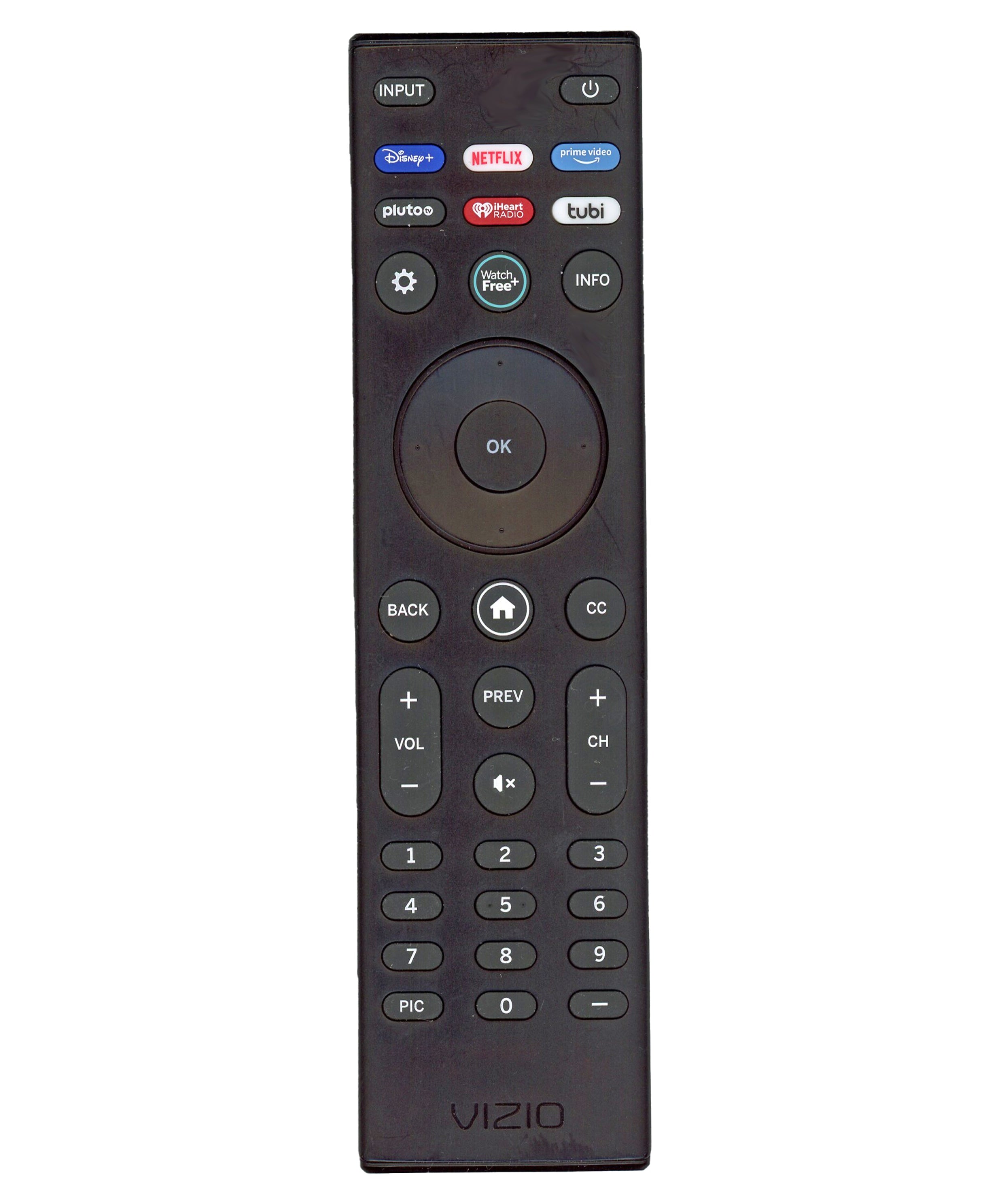 Vizio XRT140V4 Smartcast TV Remote Control - Disney +, Netflix, Prime Video, Pluto, Iheart Radio, Tubi - XRT140V4