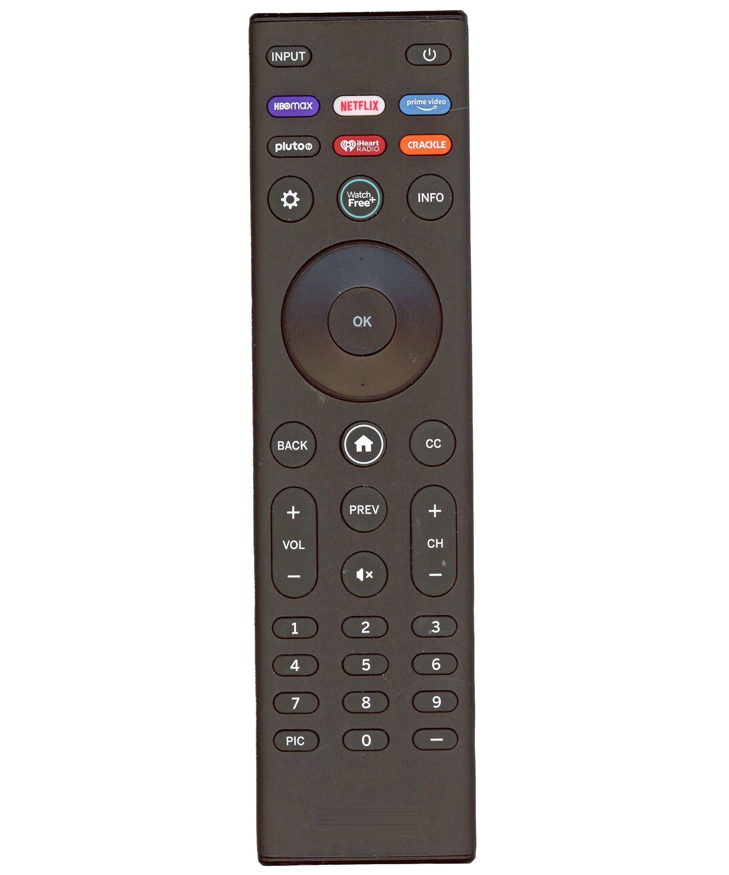 Vizio XRT140R Smartcast TV Remote Control - HBOMAX, Netflix, Prime Video, Pluto, Iheart Radio, Crackle - XRT140V5L