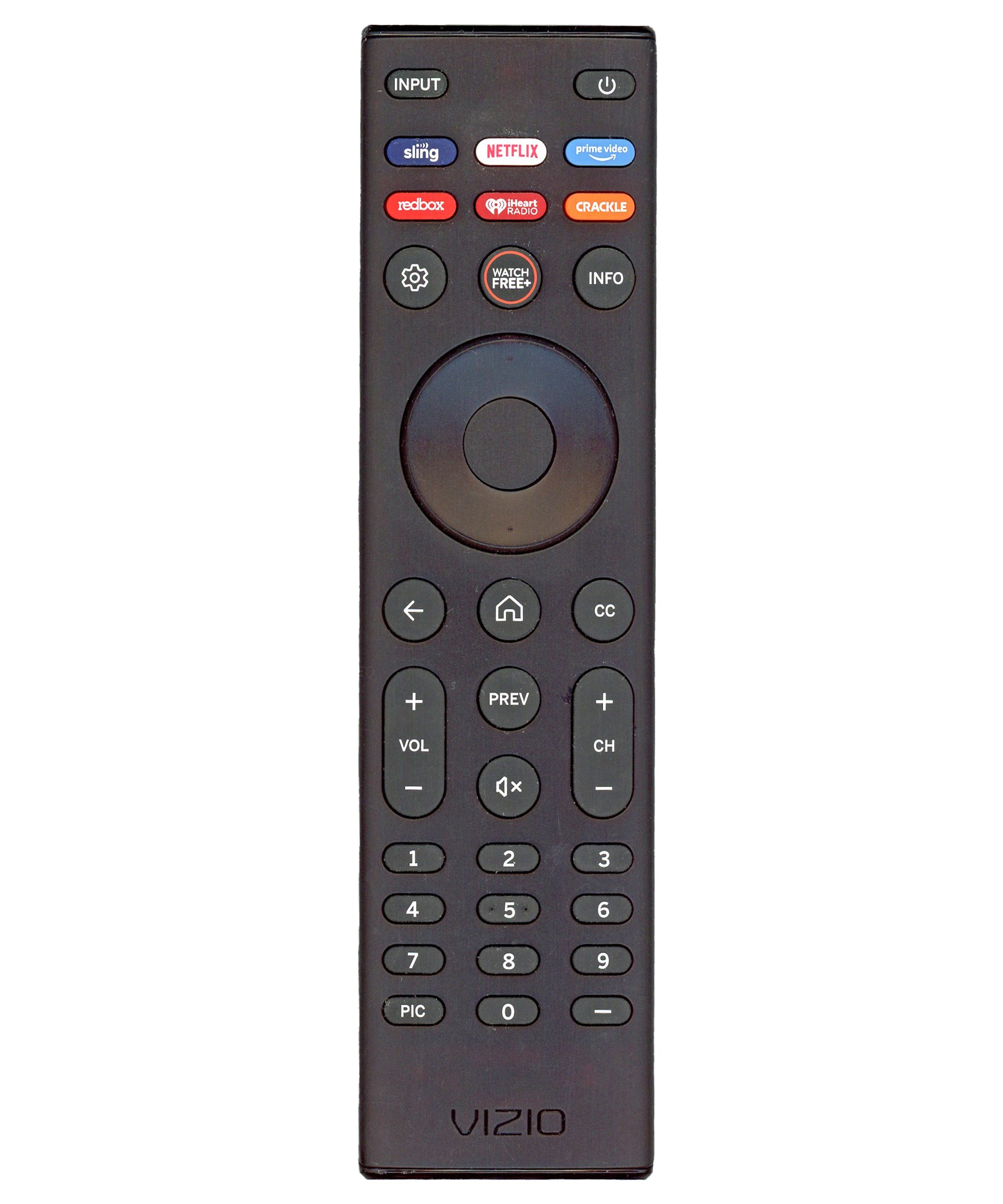 Vizio XRT140V6 SmartCast TV Remote Control | Sling | Netflix | Prime Video | Redbox | iHeartRadio | Crackle - XRT140V6