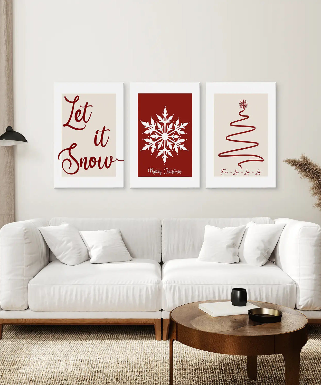 Frohe Weihnachten Minimalistische Weihnachtsdekorationsposter