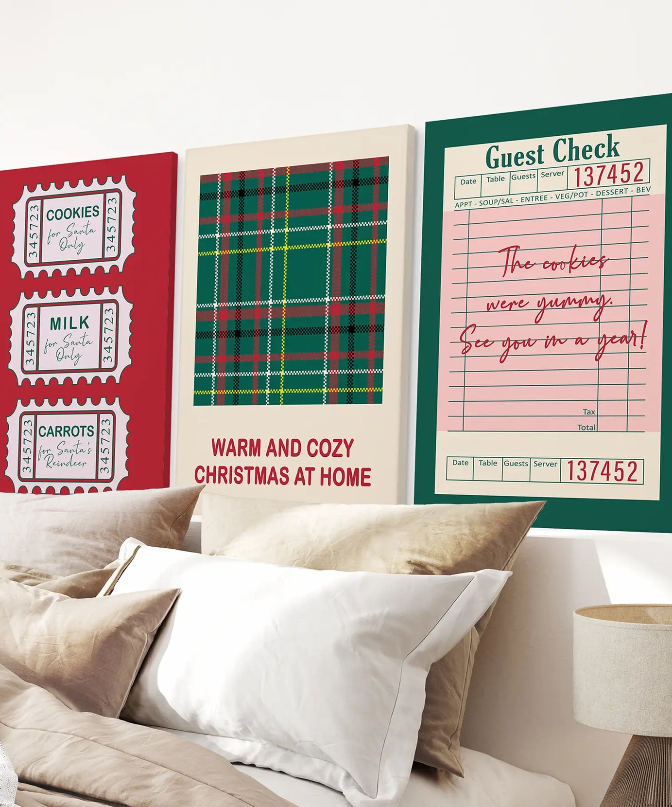 Gemütliche saisonale Weihnachtsdekor-Wandkunstposter