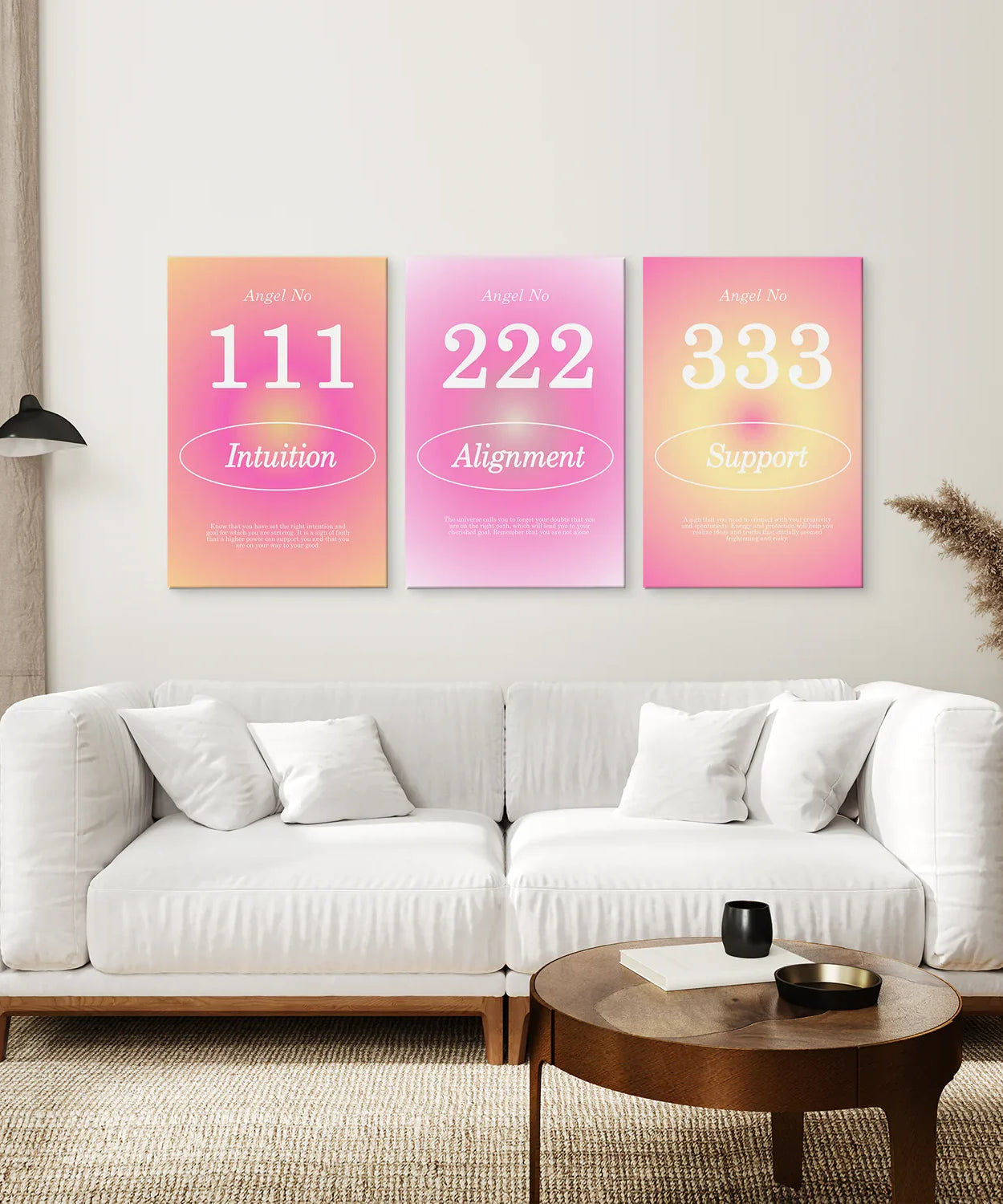 Bunte Farbverlauf-Aura-Engel-Wanddekoration