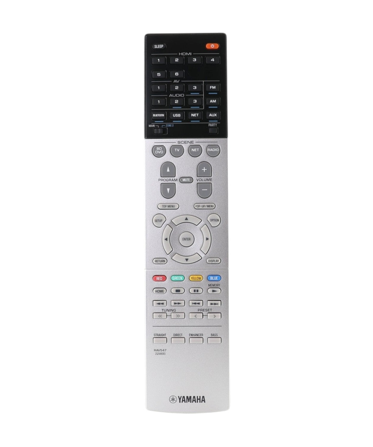 Yamaha RAV547 Slimline Network AV Receiver Remote Control | IR | No Programming Required - ZQ566900