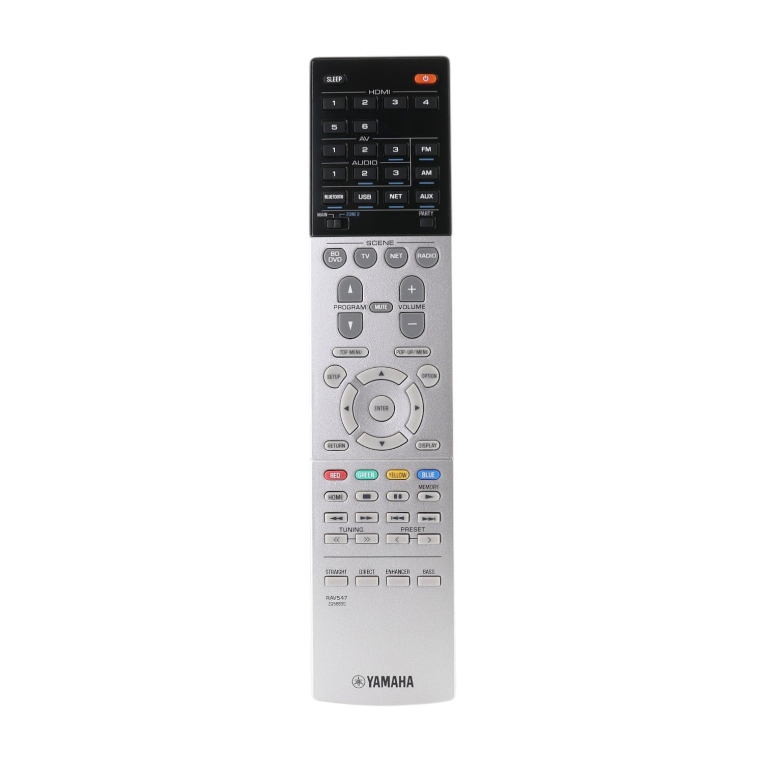 Yamaha RAV547 Slimline Network AV Receiver Remote Control | IR | No Programming Required - ZQ566900