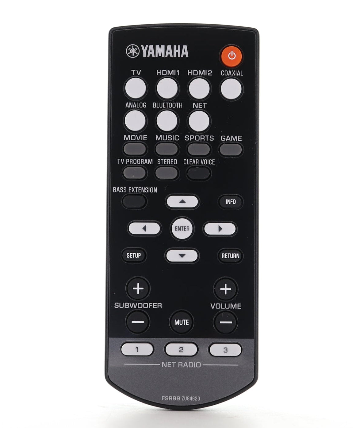 Yamaha FSR89 MusicCast Wireless Multiroom Sound Bar Remote Control - ZU846200