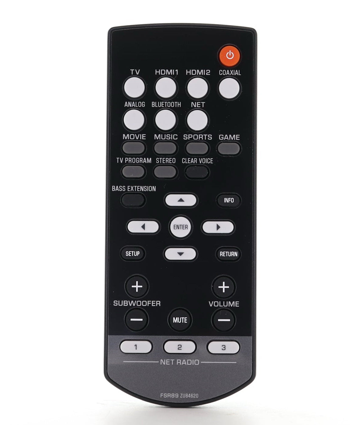 Yamaha FSR89 MusicCast Wireless Multiroom Sound Bar Remote Control - ZU846200