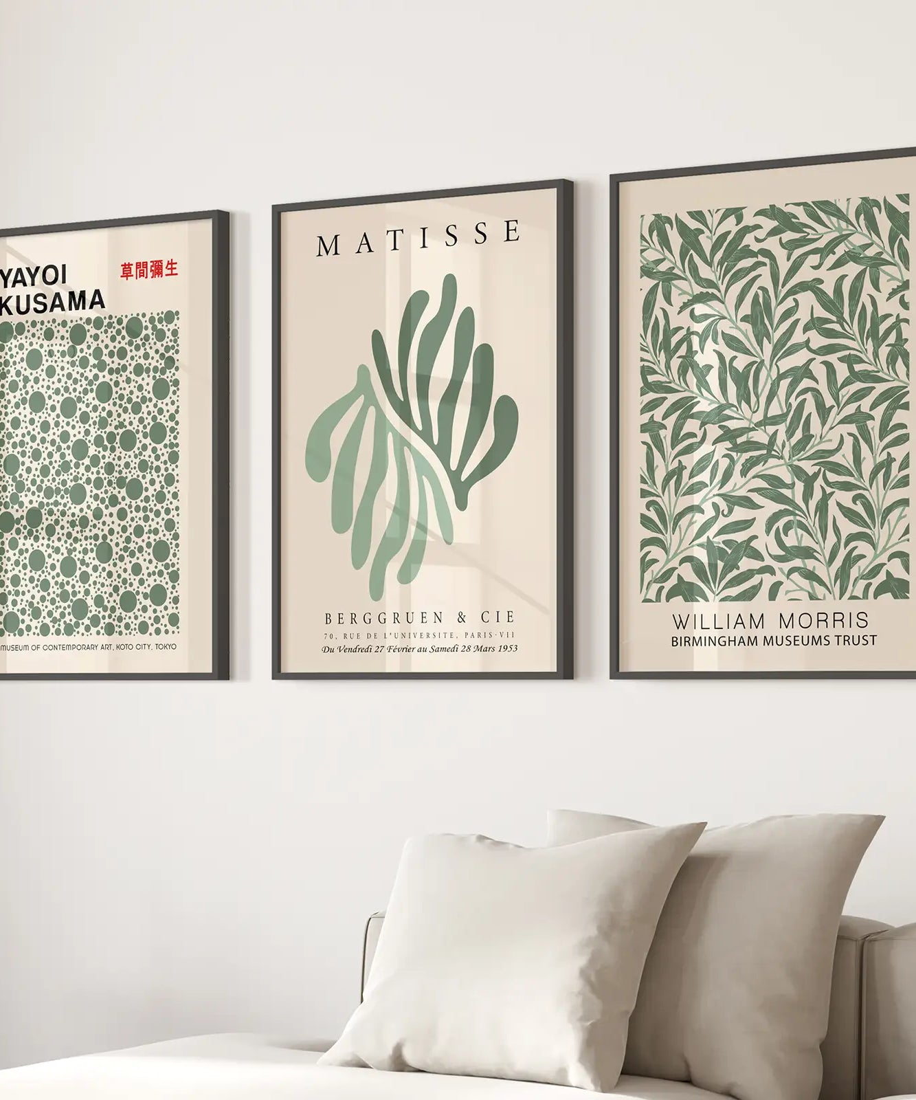 William Morris Salbeigrün Botanisches Poster-Set