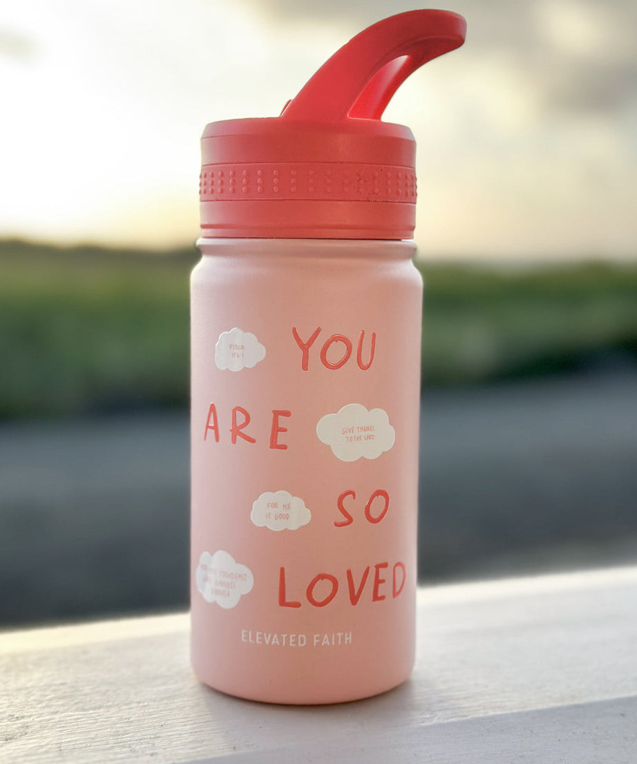 Du wirst so geliebt Kinder-Trinkflasche