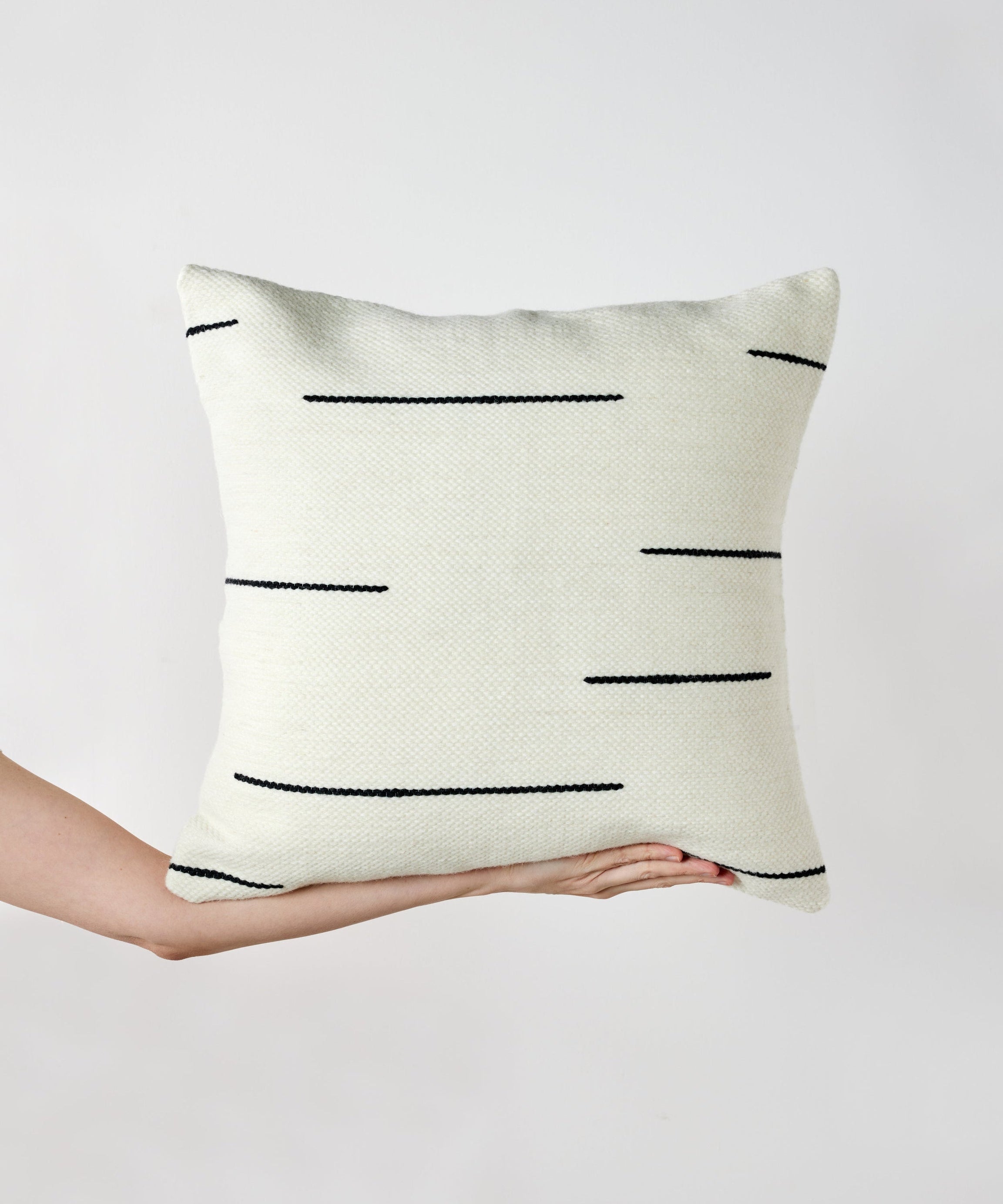 Zanzibar Hand-Loomed Wool Throw Pillow