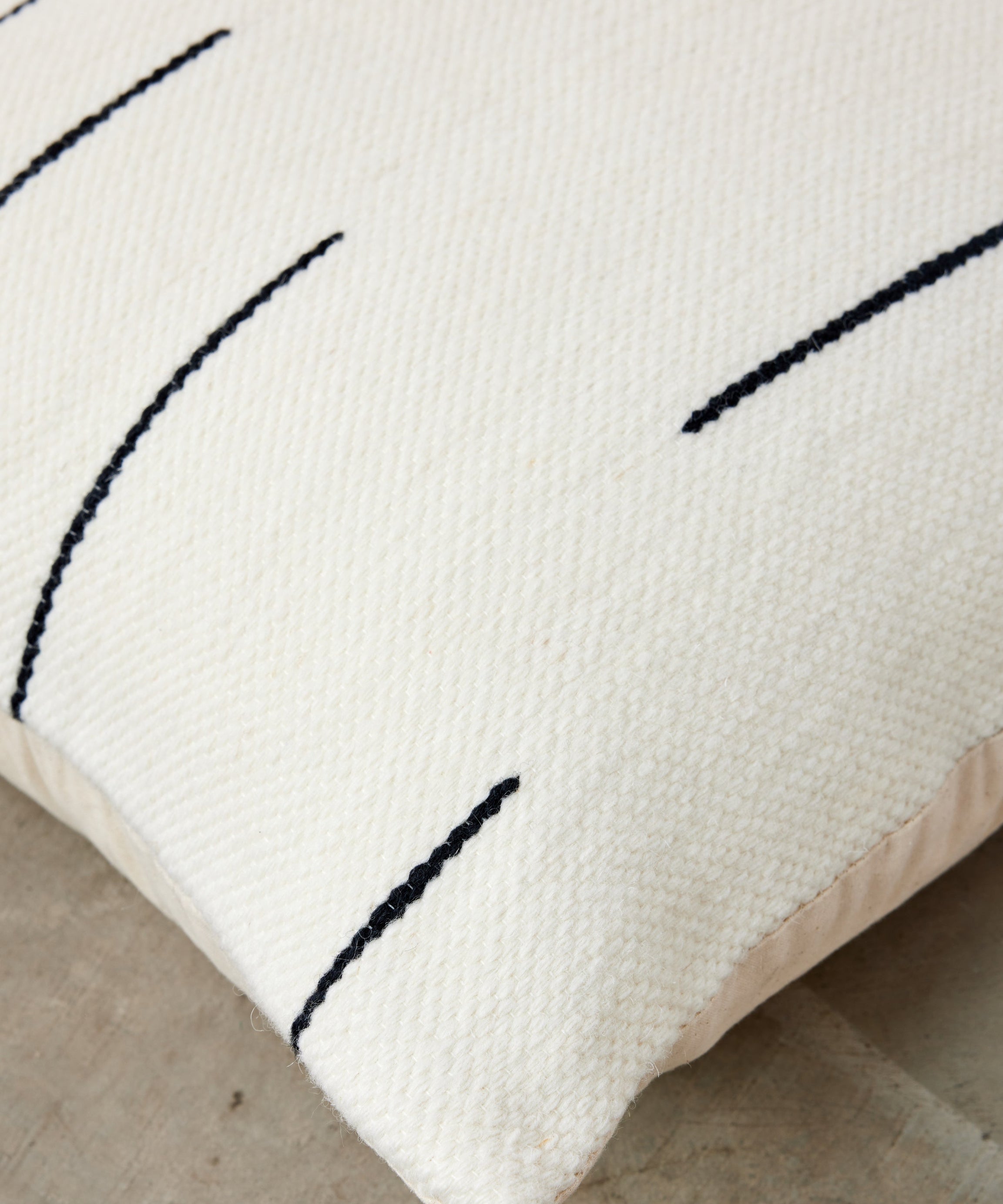 Zanzibar Hand-Loomed Wool Throw Pillow