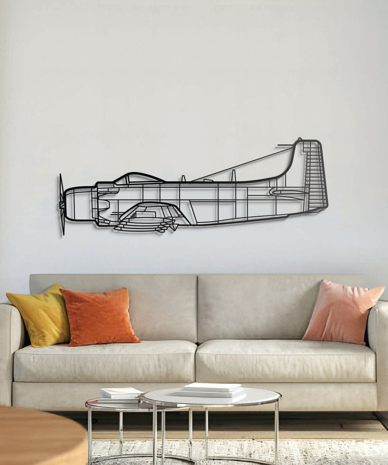 A-1H Skyraider Metallflugzeug Wandbild - NCP0404