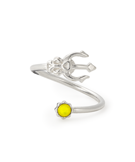 Trident Yellow Stone Wrap Ring