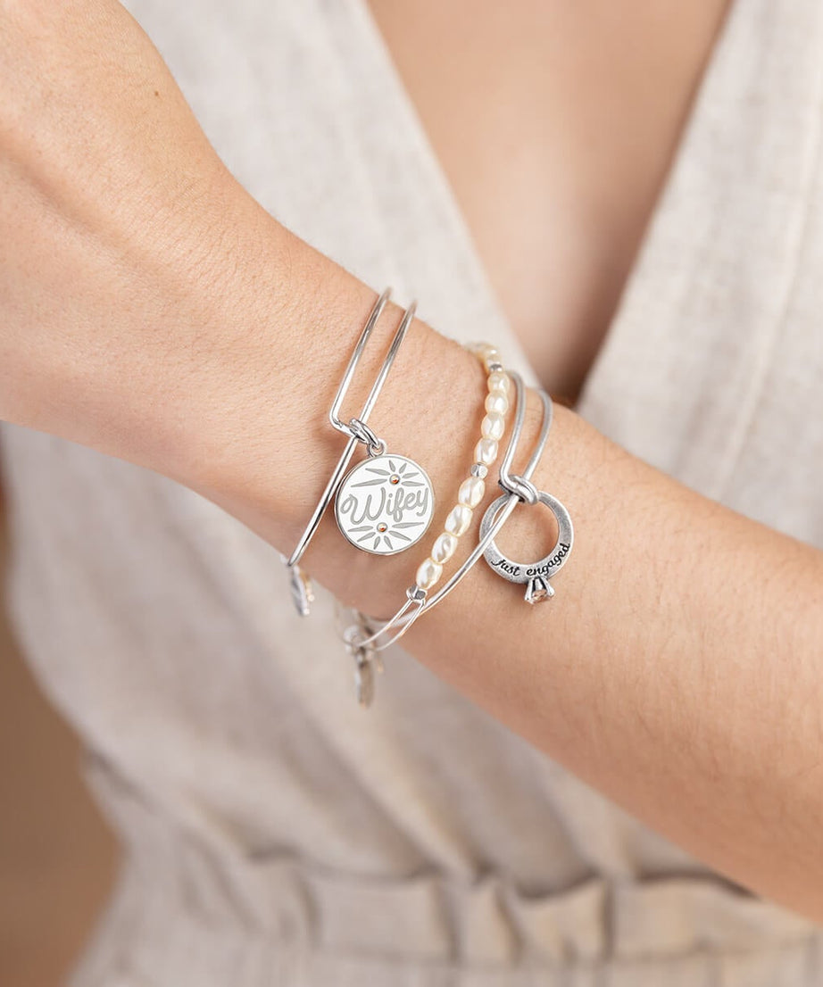 'Wifey' Charm Bangle