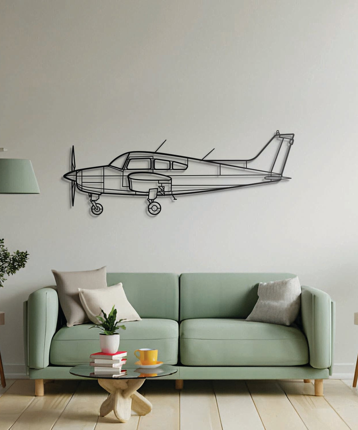 A23-24 Wandkunst Musketier-Metallflugzeug - NCP0405