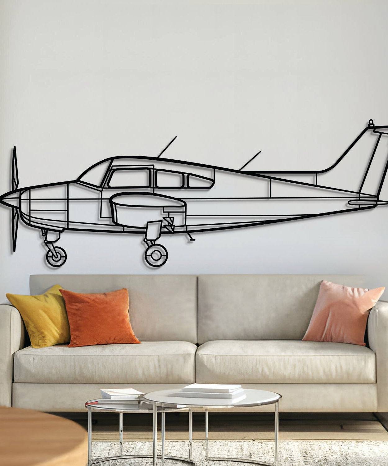 A23-24 Wandkunst Musketier-Metallflugzeug - NCP0405