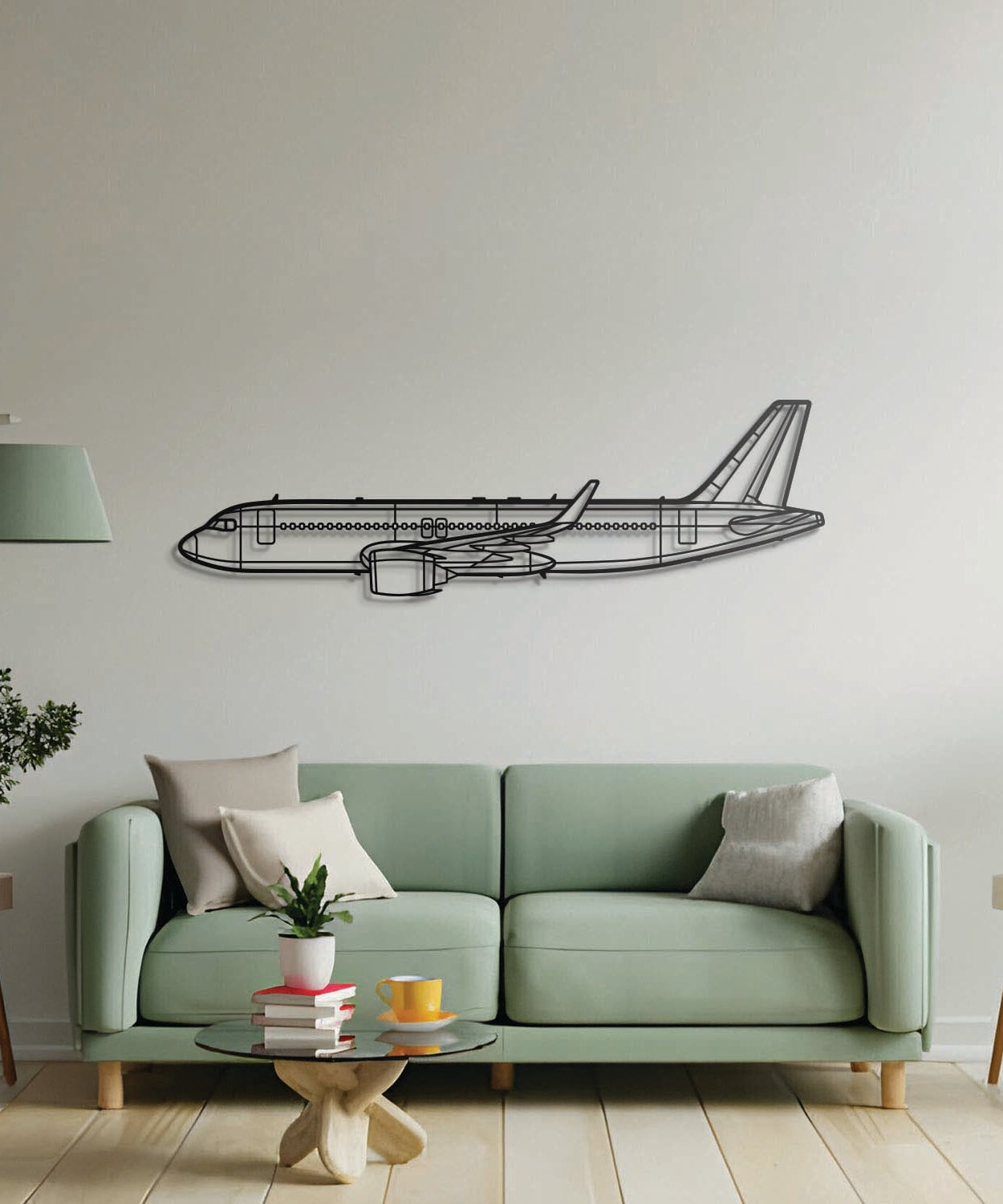 A320 Neo Flugzeug Metall Wandkunst - NCP0407