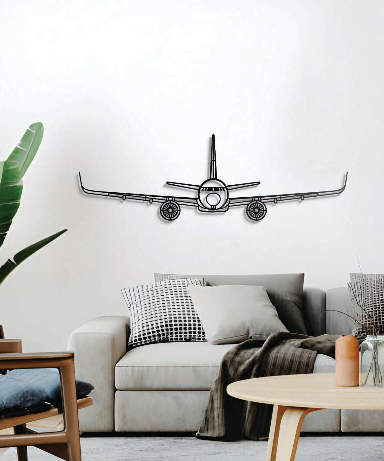 A320 Neo Flugzeugwandkunst aus Metall – NCP0406