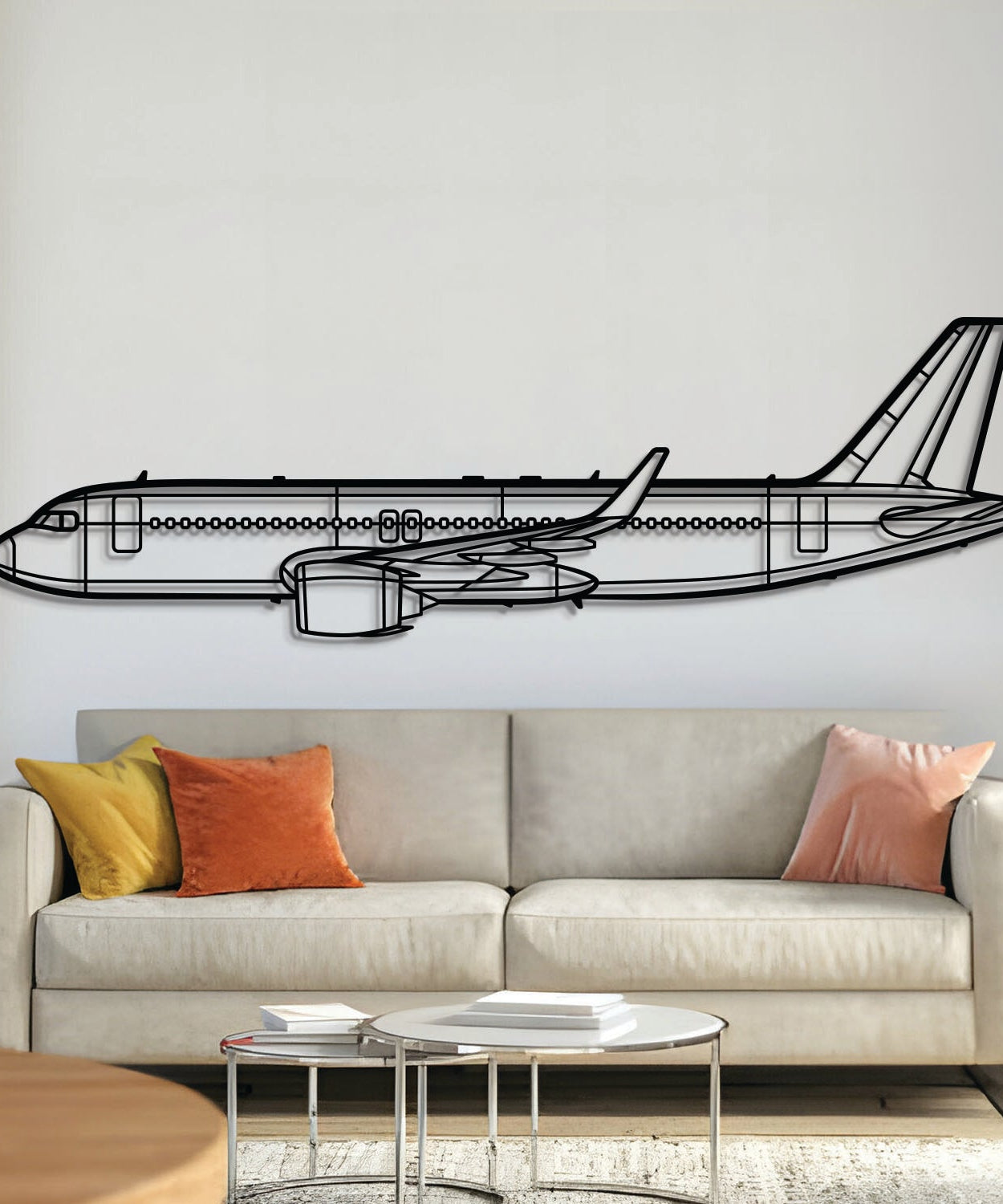 A320 Neo Flugzeug Metall Wandkunst - NCP0407