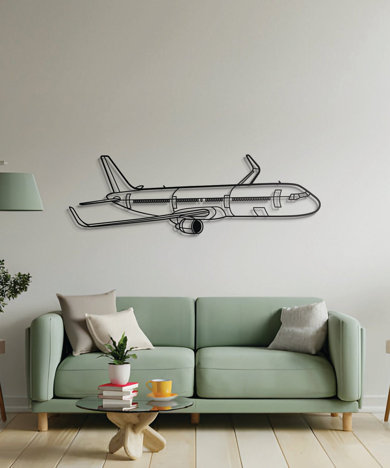 A321 Neo Flugzeugwandkunst aus Metall – NCP0364