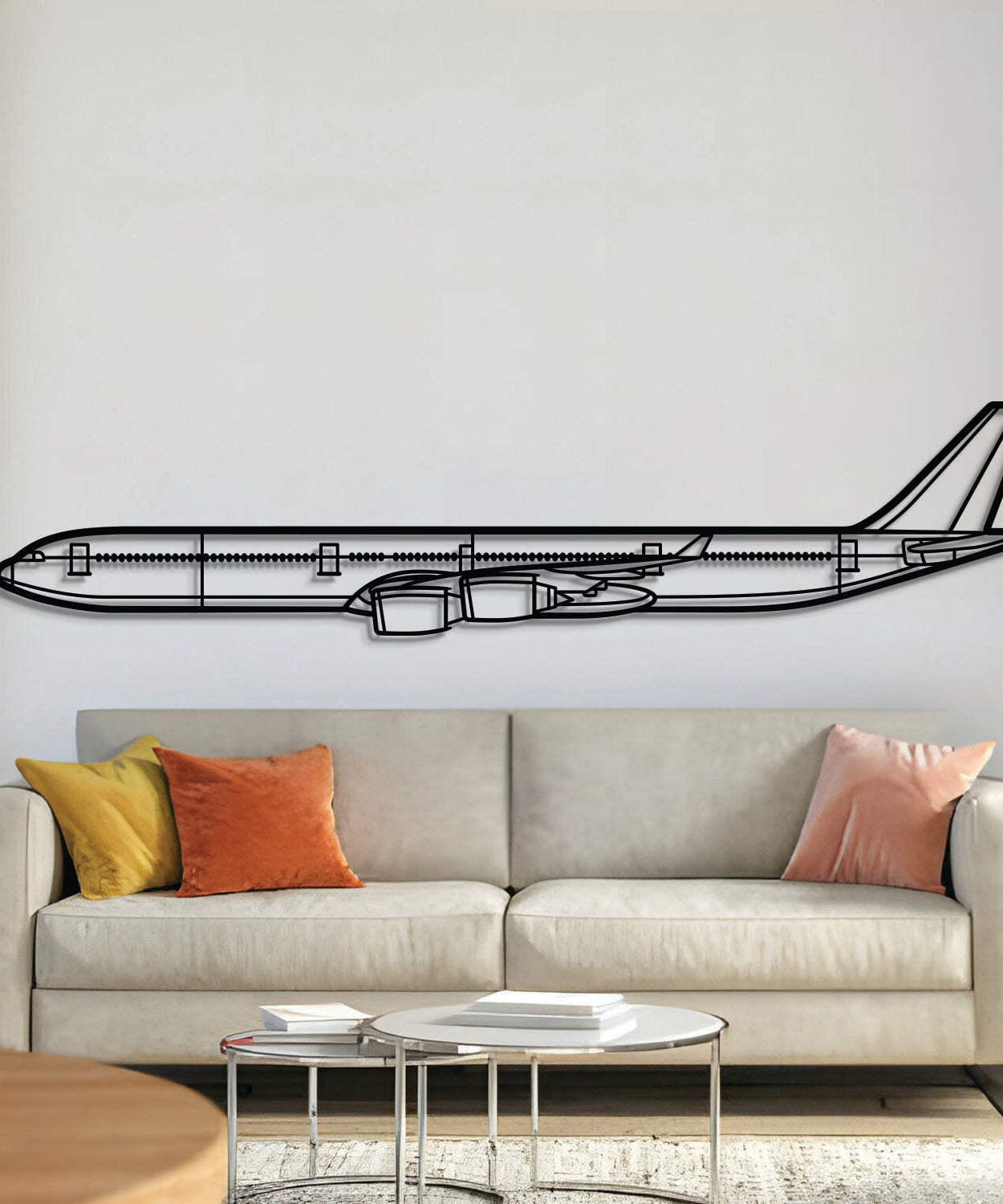 A340-600 Metallflugzeug Wandkunst - NCP0408