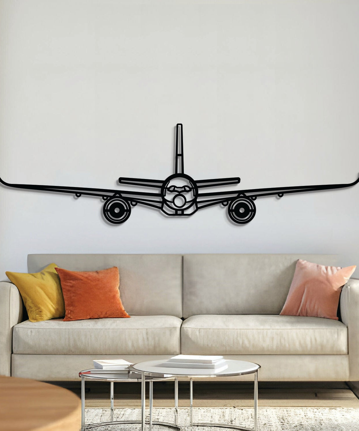 A350-900 Flugzeug-Wandkunst aus Metall für die Frontansicht – NCP0514