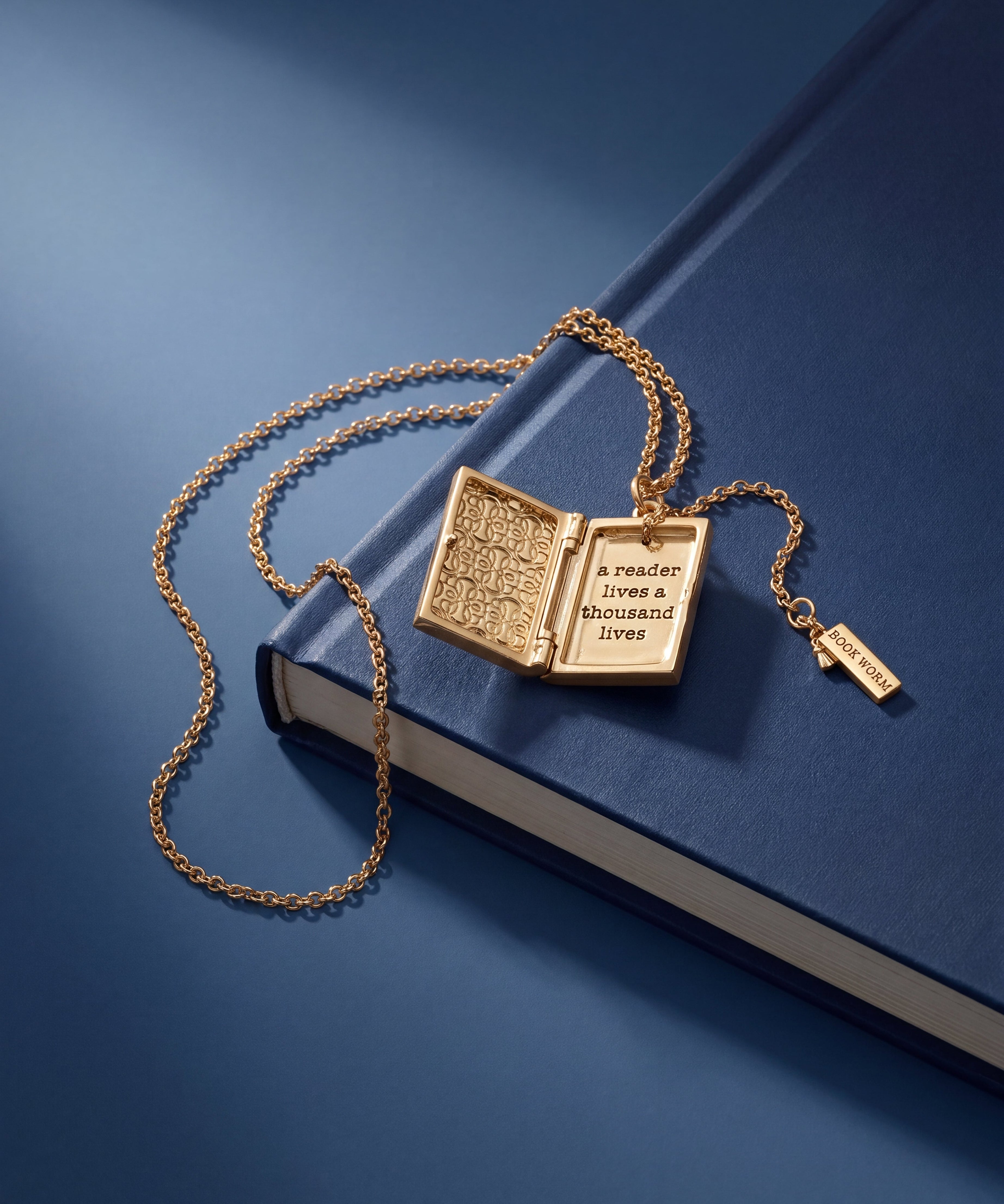 'A Reader Lives A Thousand Lives' Book Club Locket Pendant