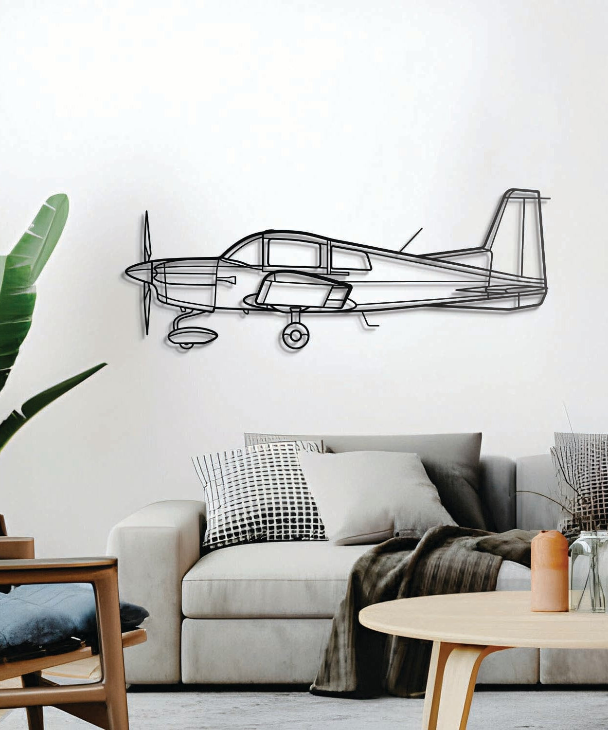 Wandkunst aus Metall - Flugzeug AA-5 - NCP0409