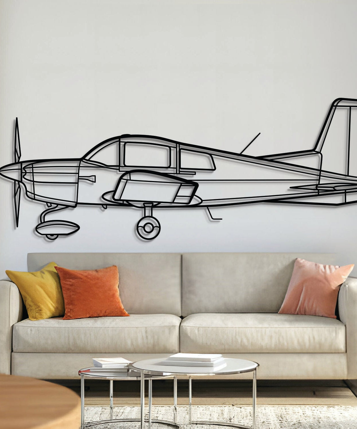 Wandkunst aus Metall - Flugzeug AA-5 - NCP0409