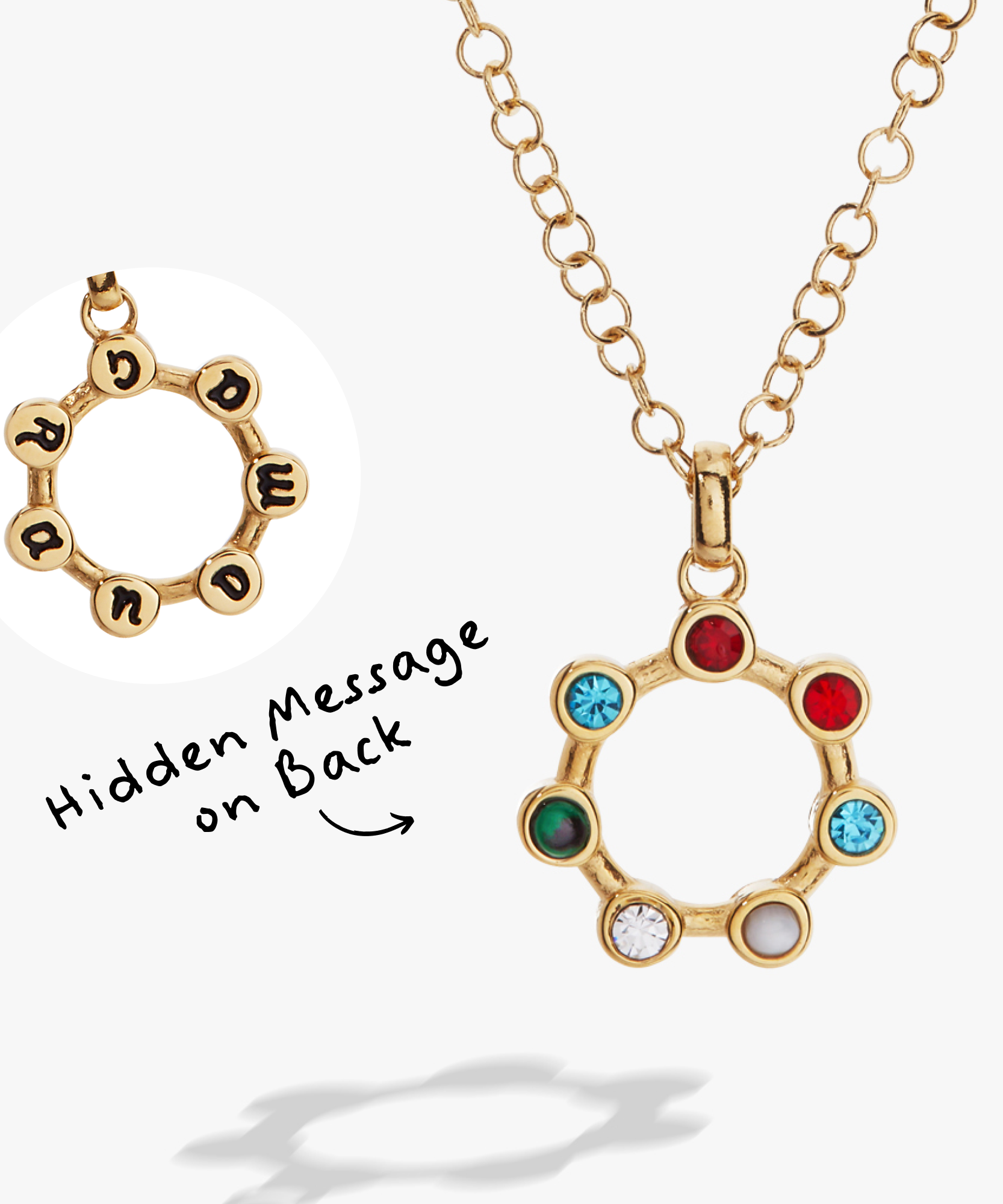 Grandma Hidden Message Acrostic Necklace