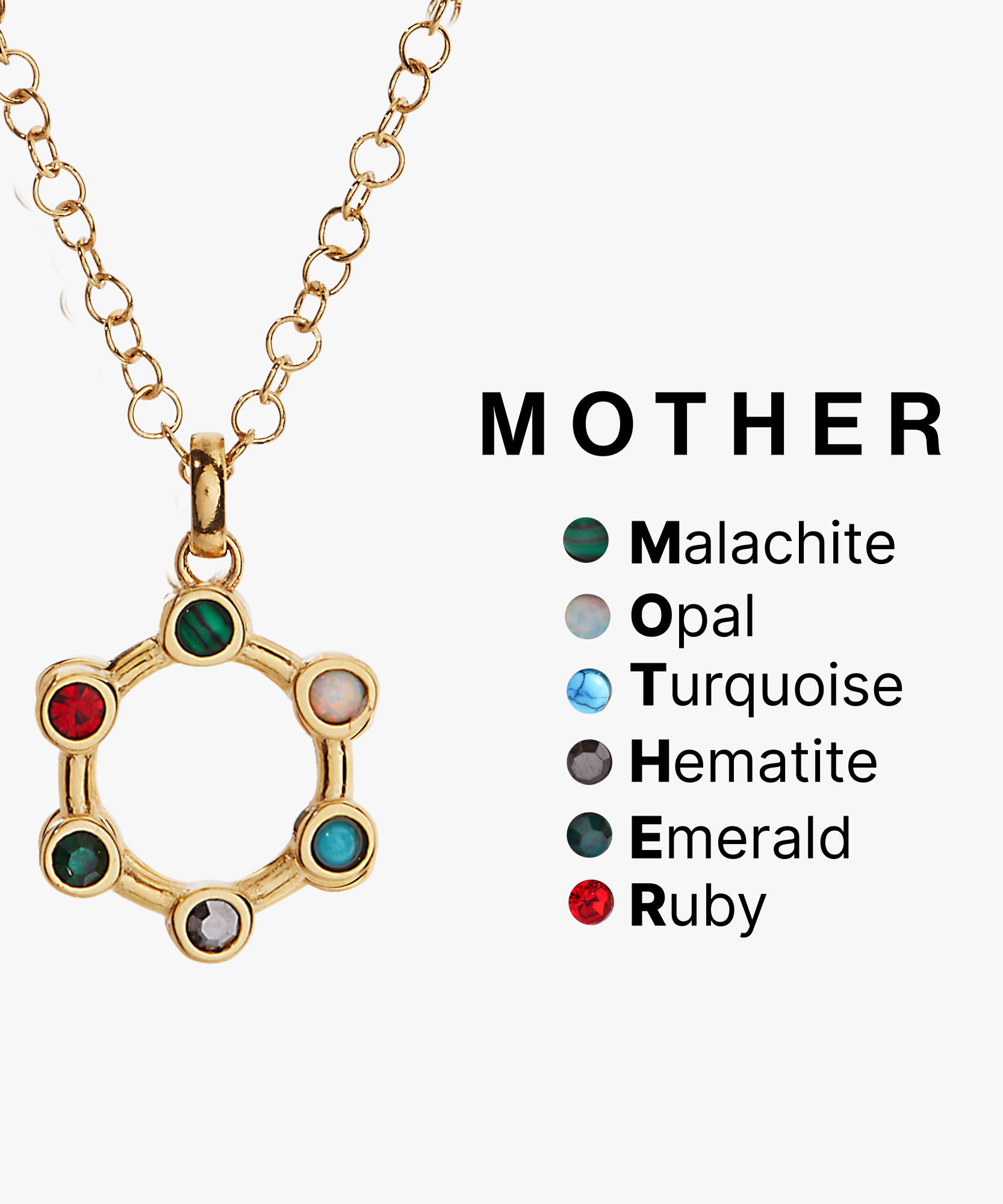 Mother Hidden Message Acrostic Necklace