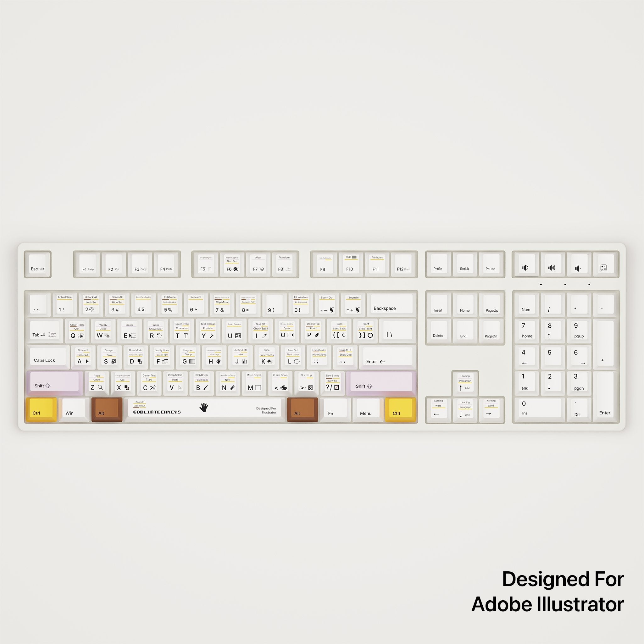 Adobe Illustrator Shortcut Key Mechanical Keyboard [MAC & PC] | Wireless & RGB Backlit