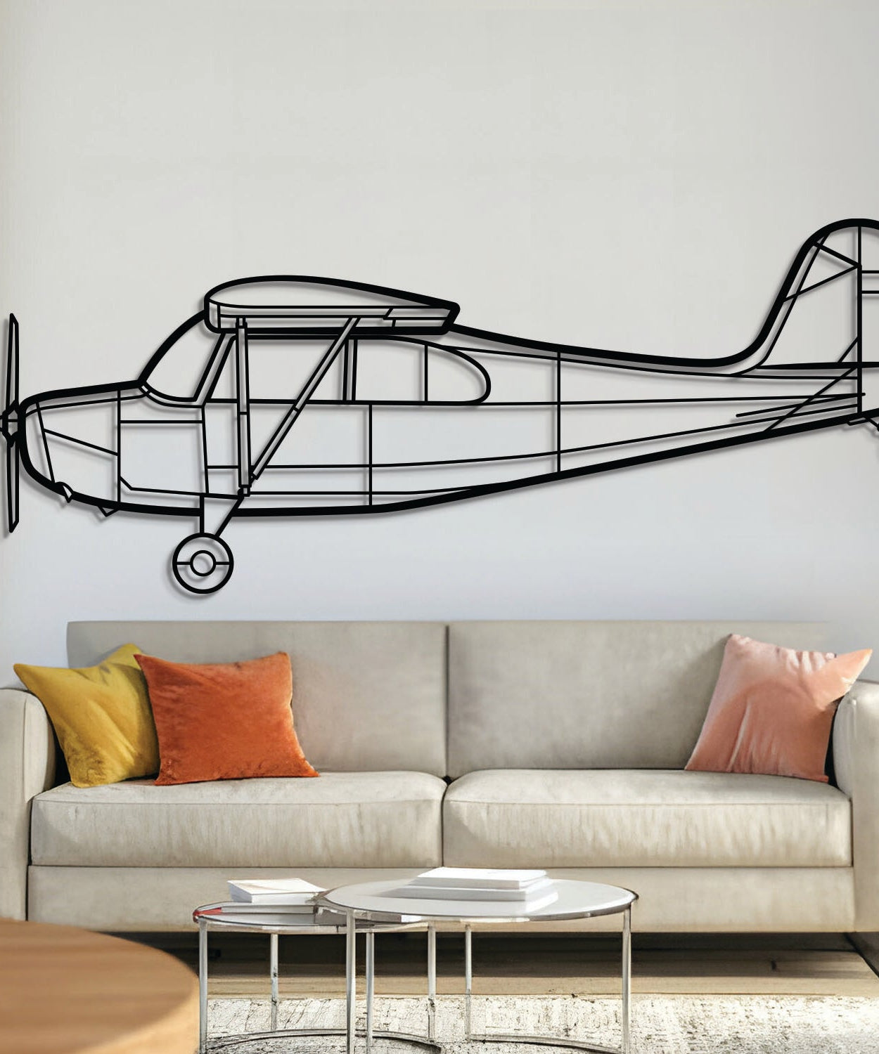 7AC Champion Metall-Flugzeug-Wandkunst - NCP0150