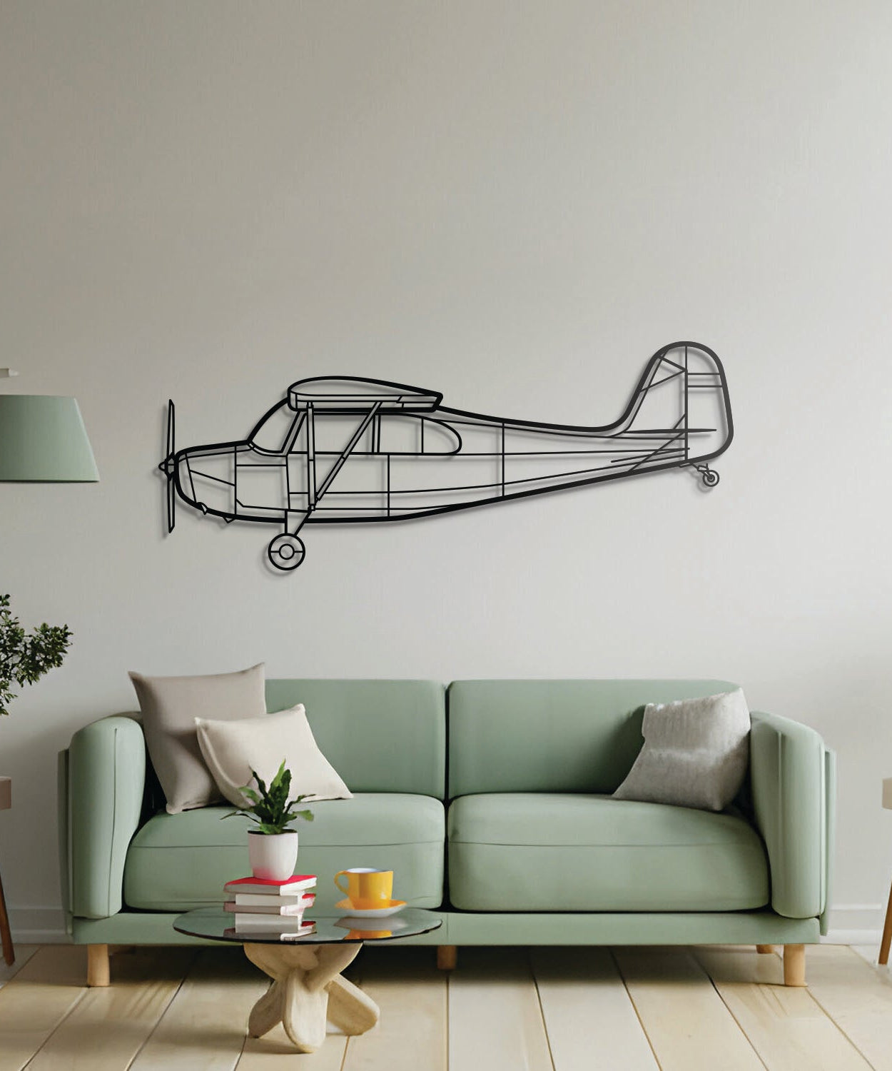 7AC Champion Metall-Flugzeug-Wandkunst - NCP0150