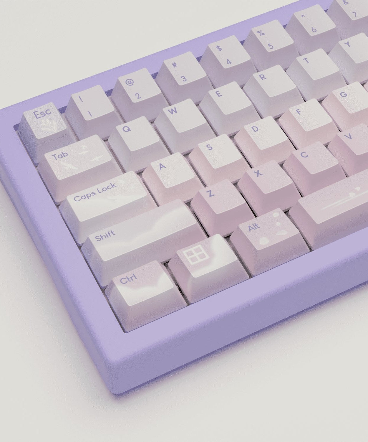 Aesthetic Sky Design Keycaps and Mechanical Keyboard