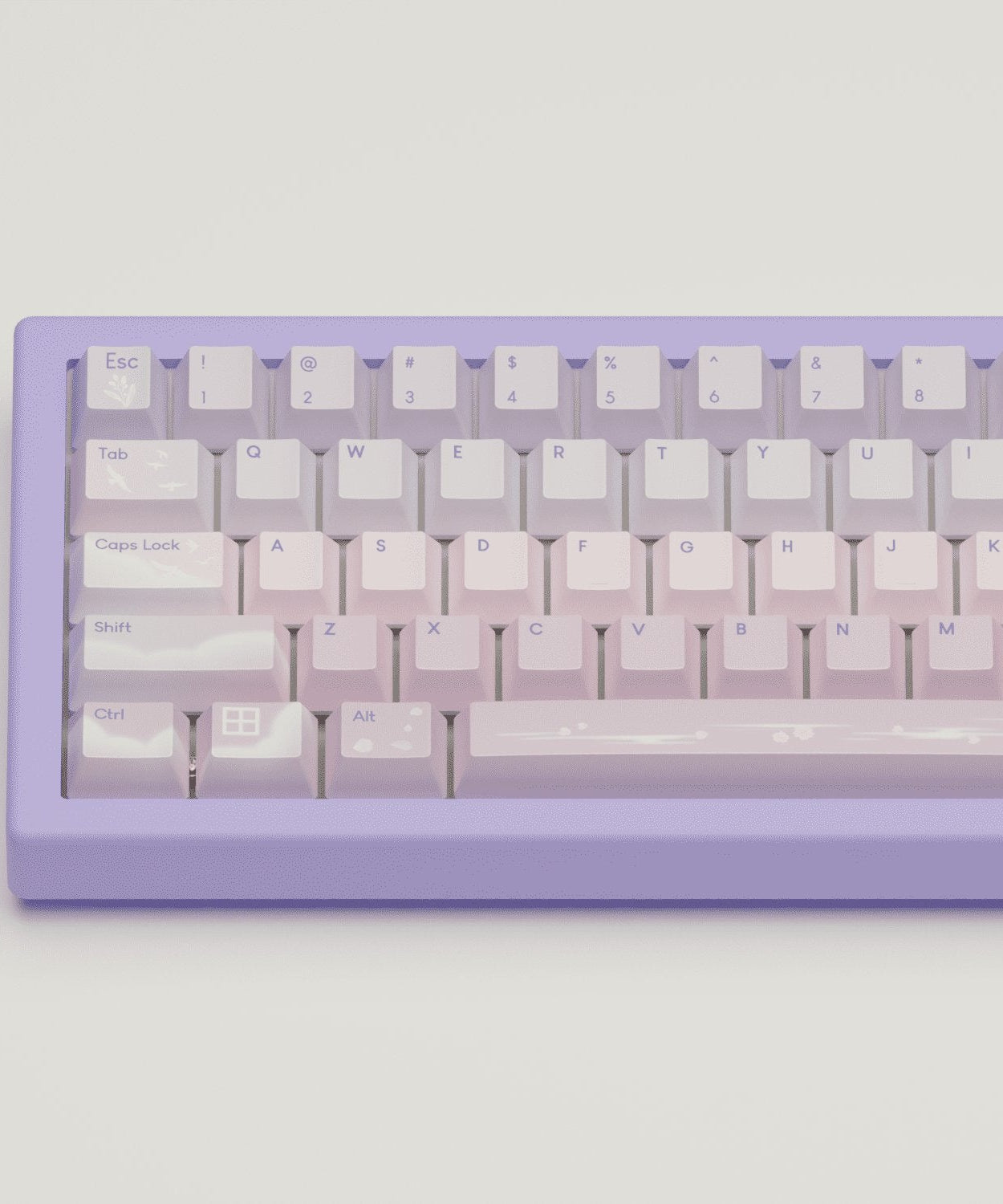 Aesthetic Sky Design Keycaps and Mechanical Keyboard