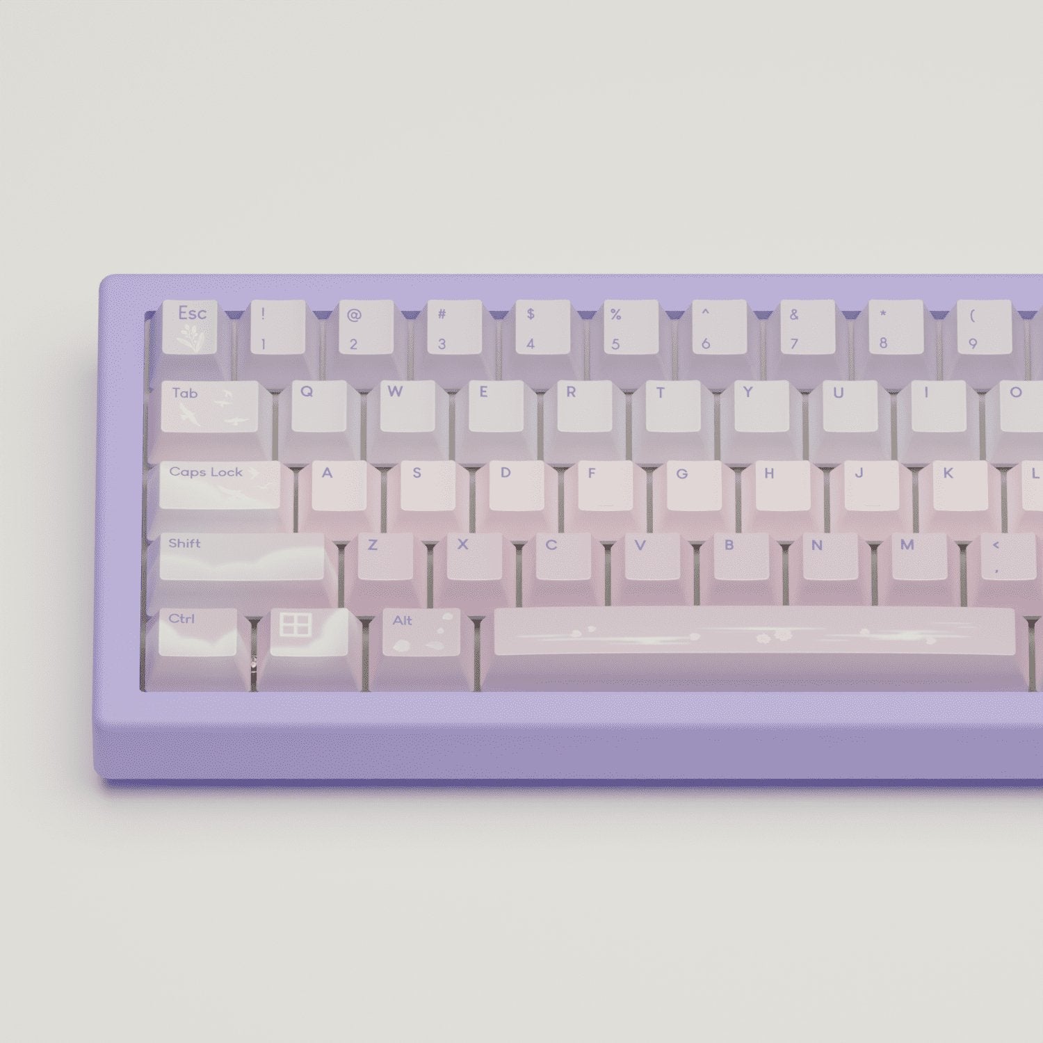 Aesthetic Sky Design Keycaps and Mechanical Keyboard