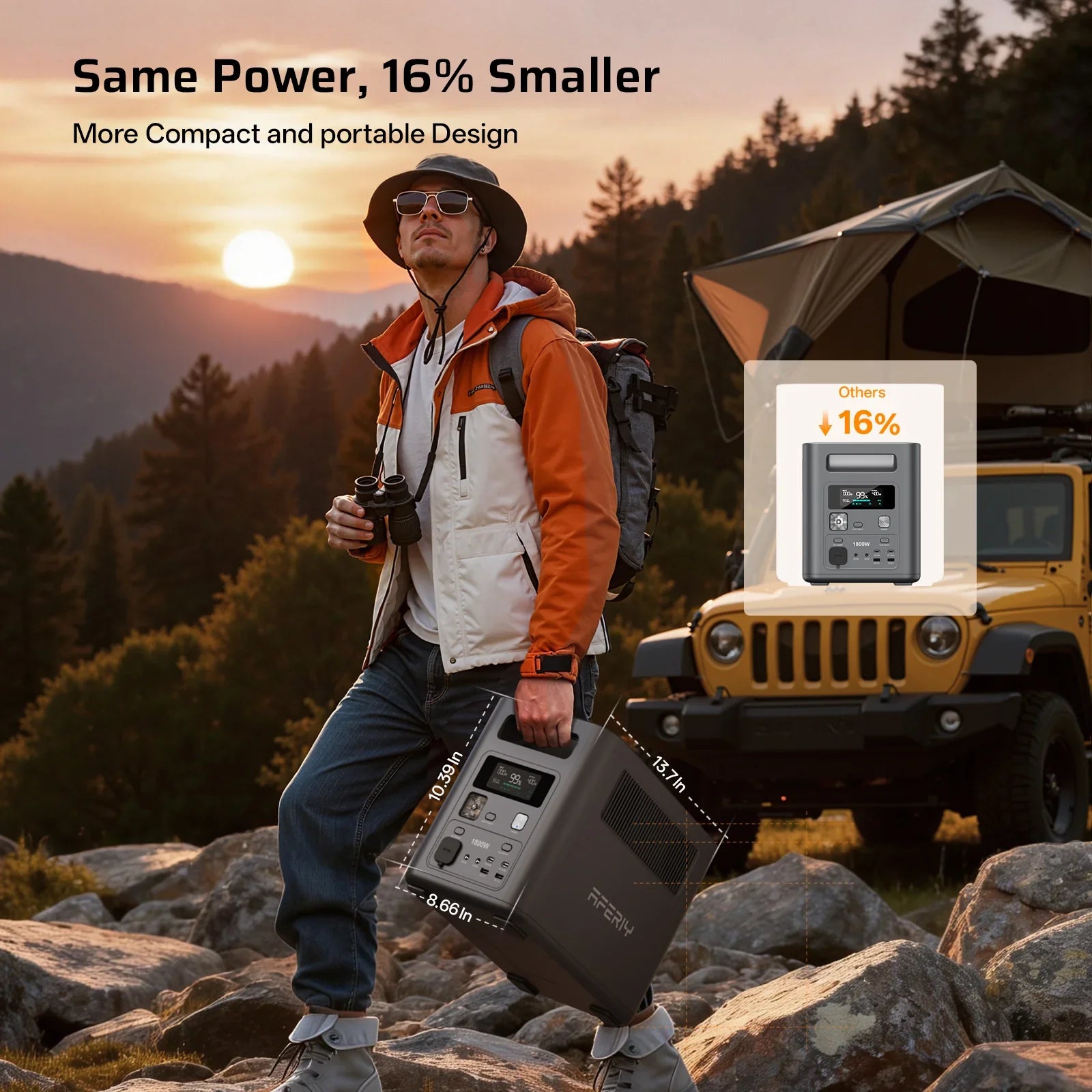 AFERIY | Nomad 1800 | P180 Portable Power Station | 1800W 1024Wh
