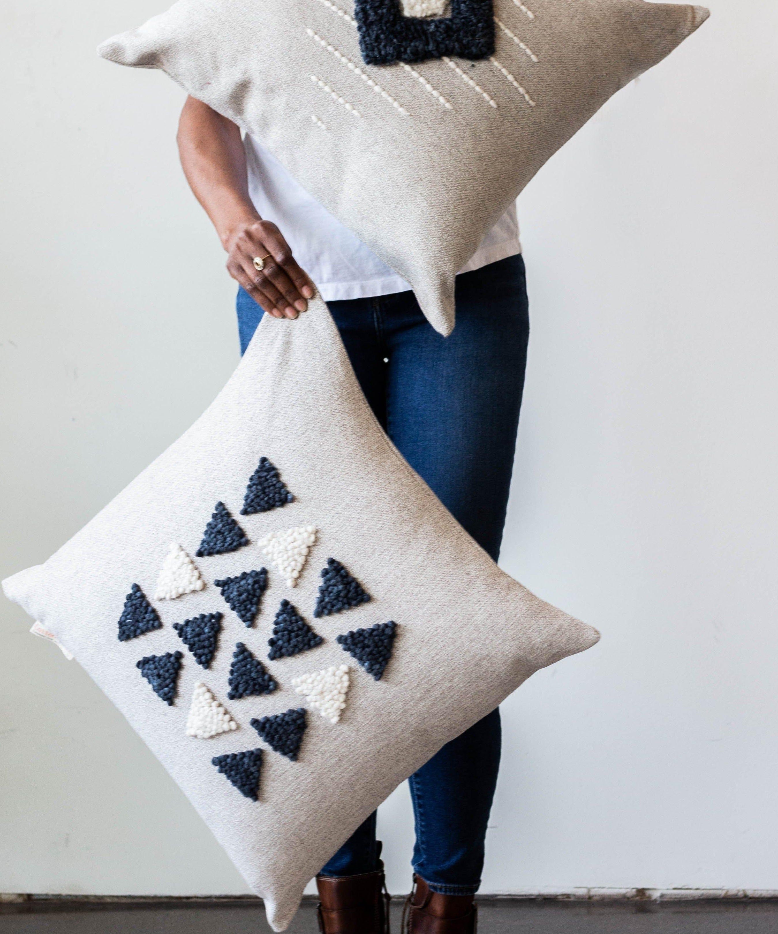 AfriScandi Harvest Wool + Cotton Throw Pillow